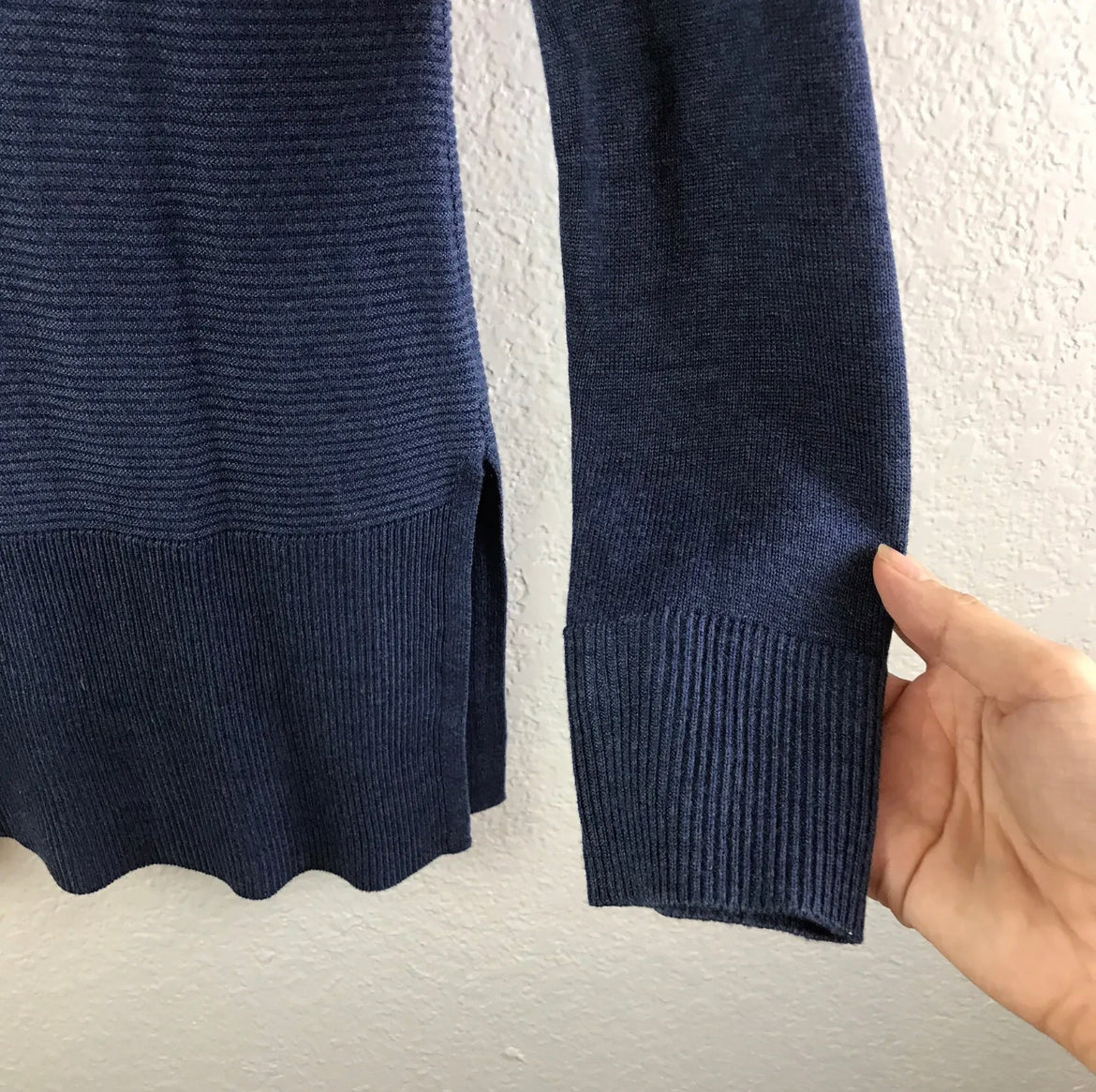 Cowl Neck Ribbed Sweater