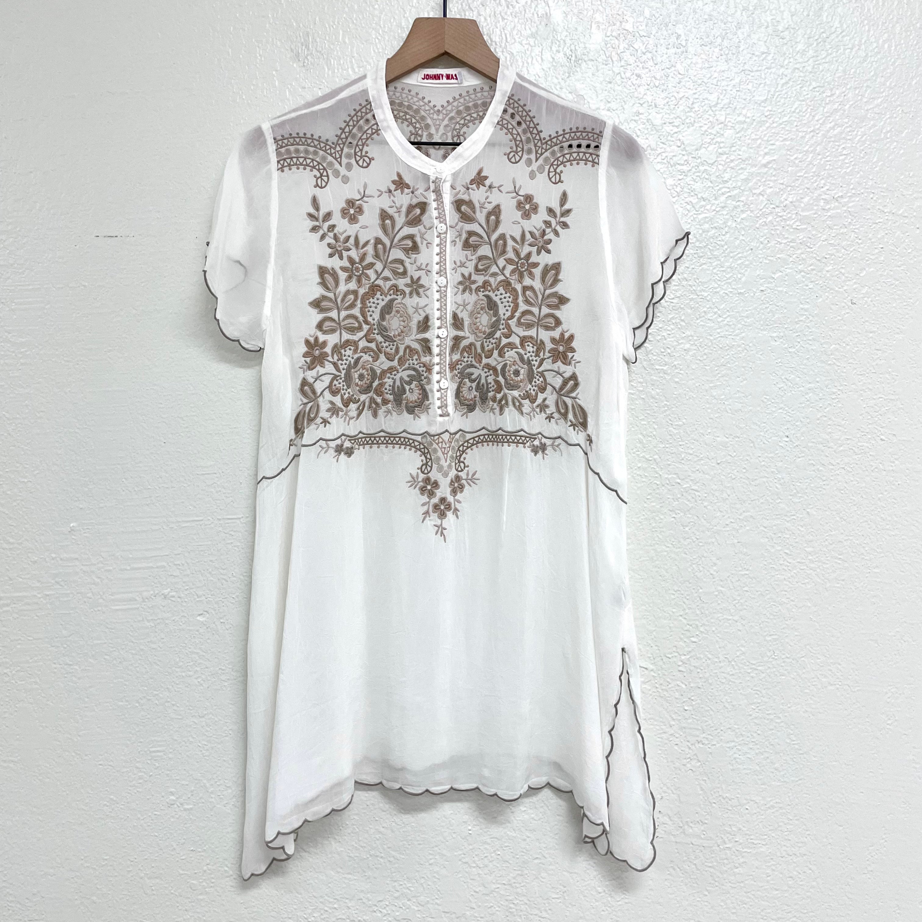 Eyelet Floral Embroidered Top