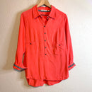 1/2 Button Front Tunic Top-2