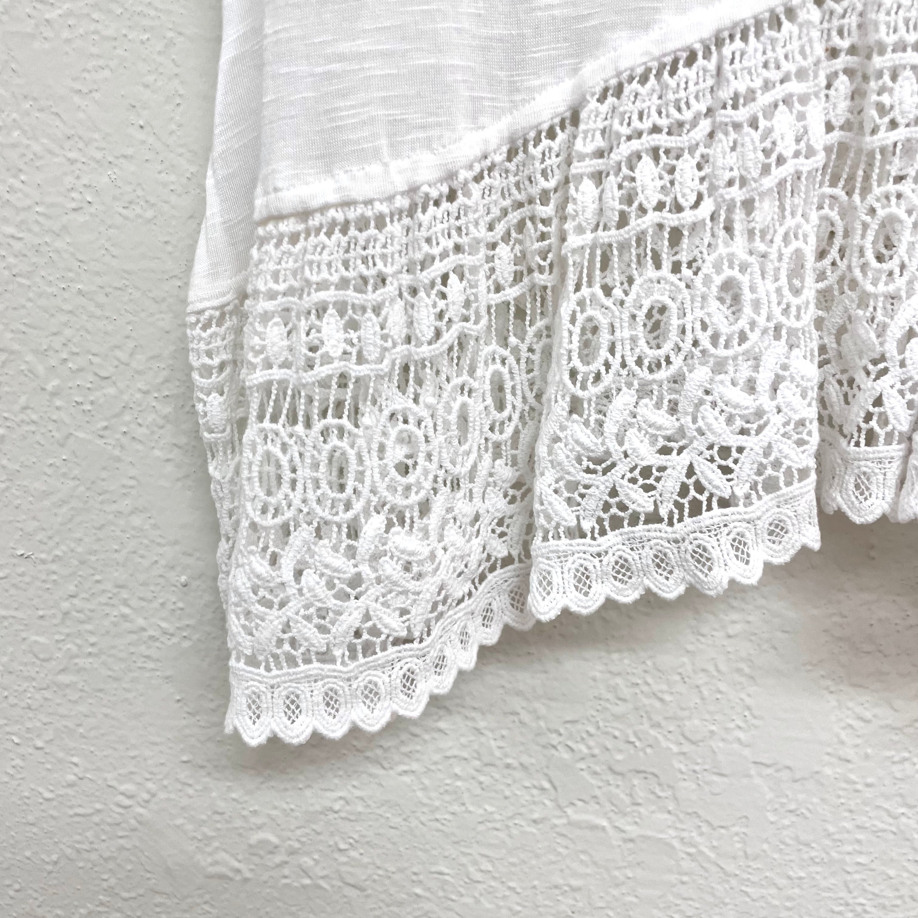 Lace Trim Tunic Top