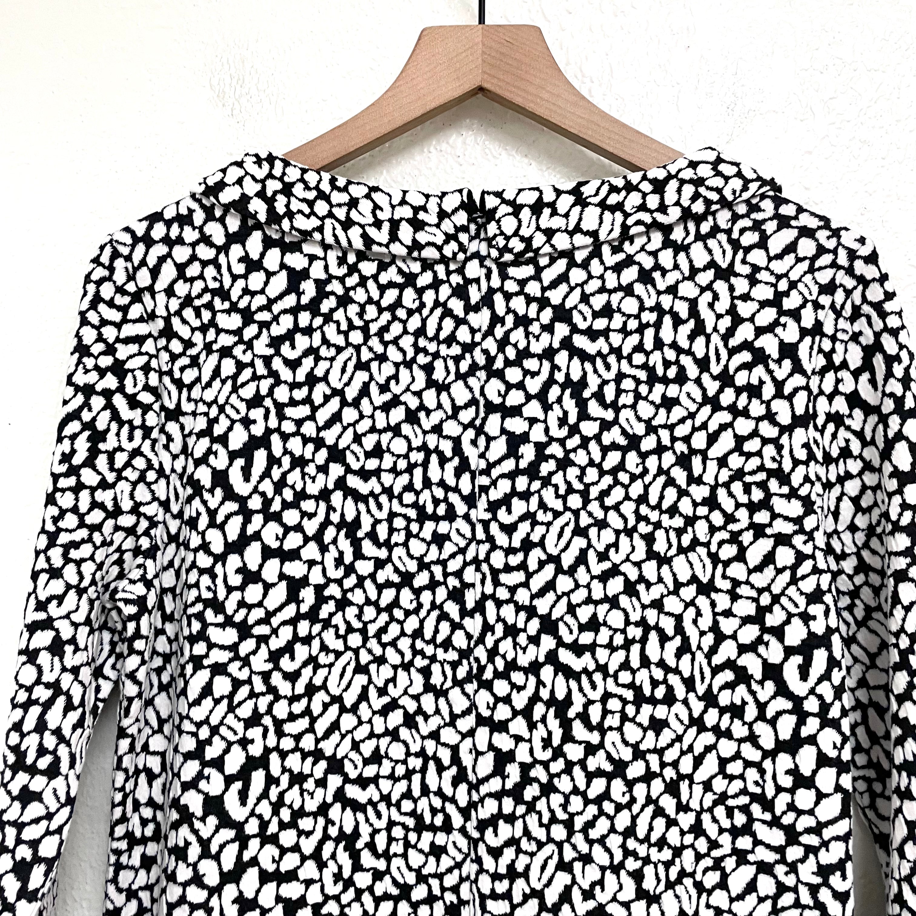 Leopard Print Folded Neck Sweater