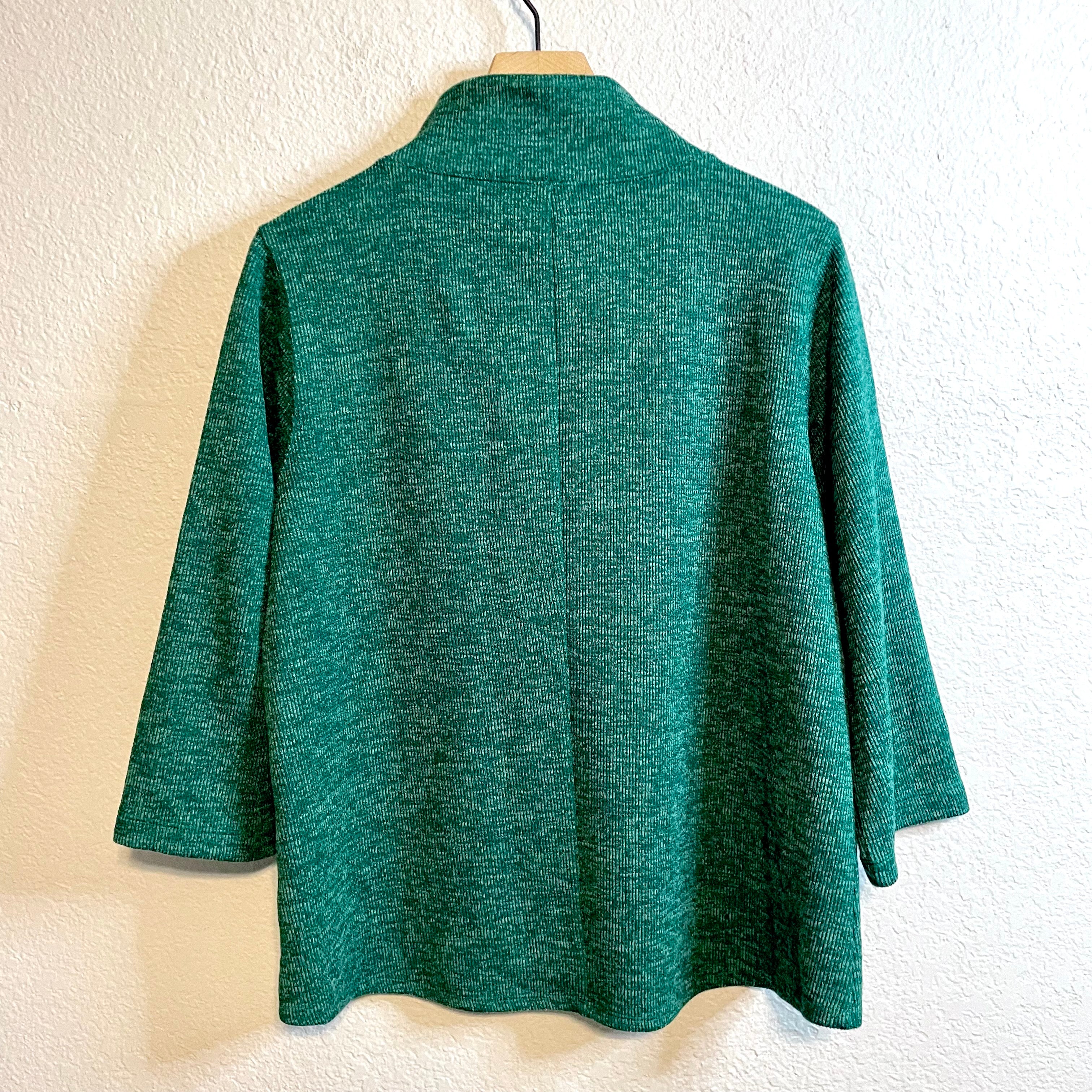 Button Mock Neck Sweatshirt