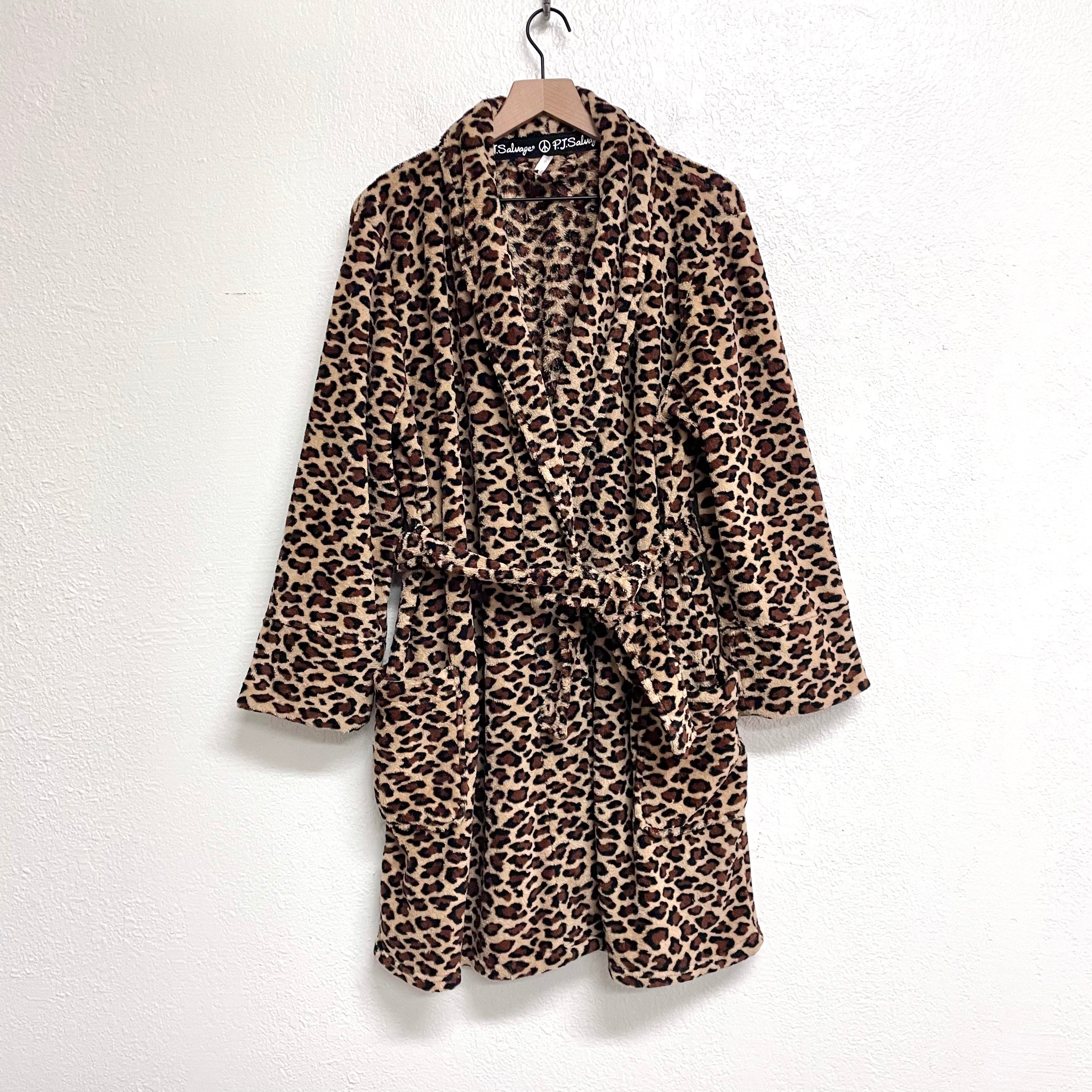 Plush Leopard Robe