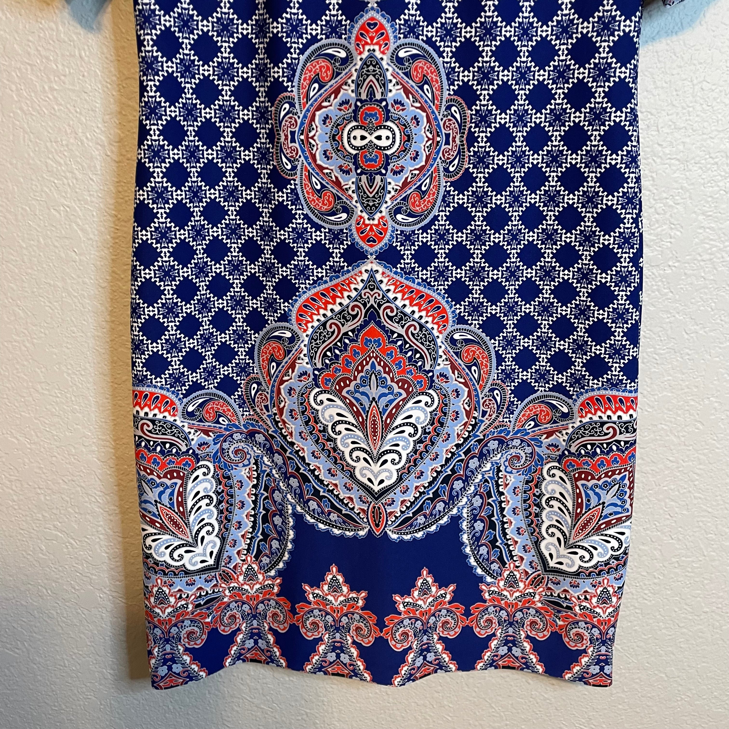 Paisley Geometric Sheath Dress