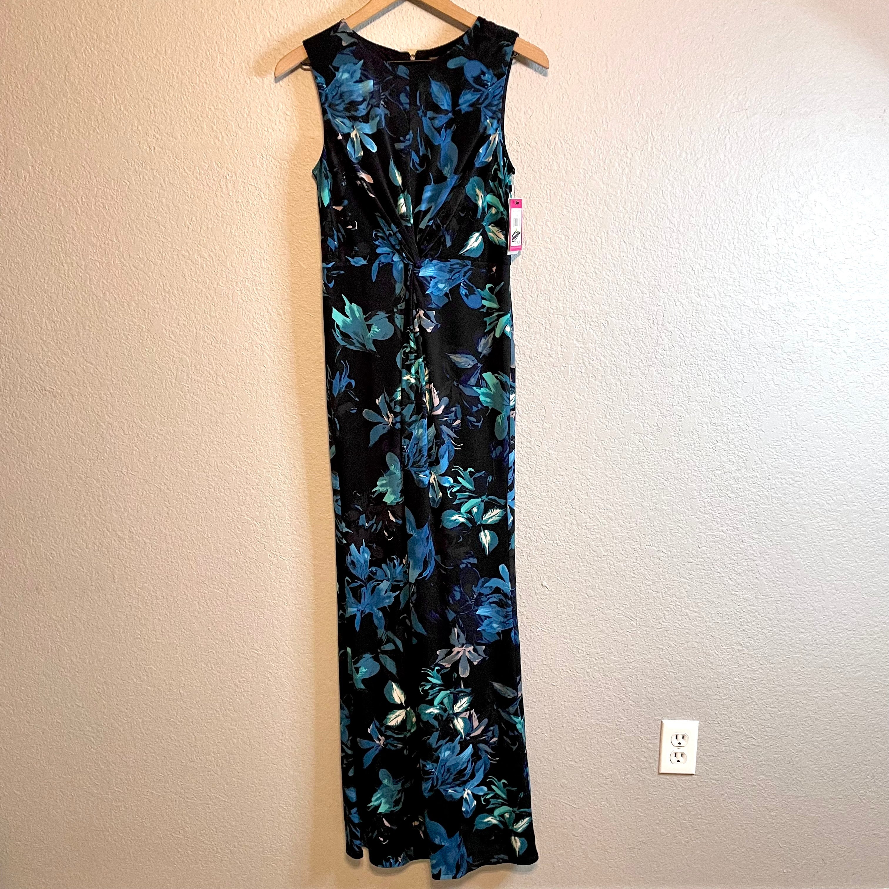 Floral Twist Front Maxi Dress