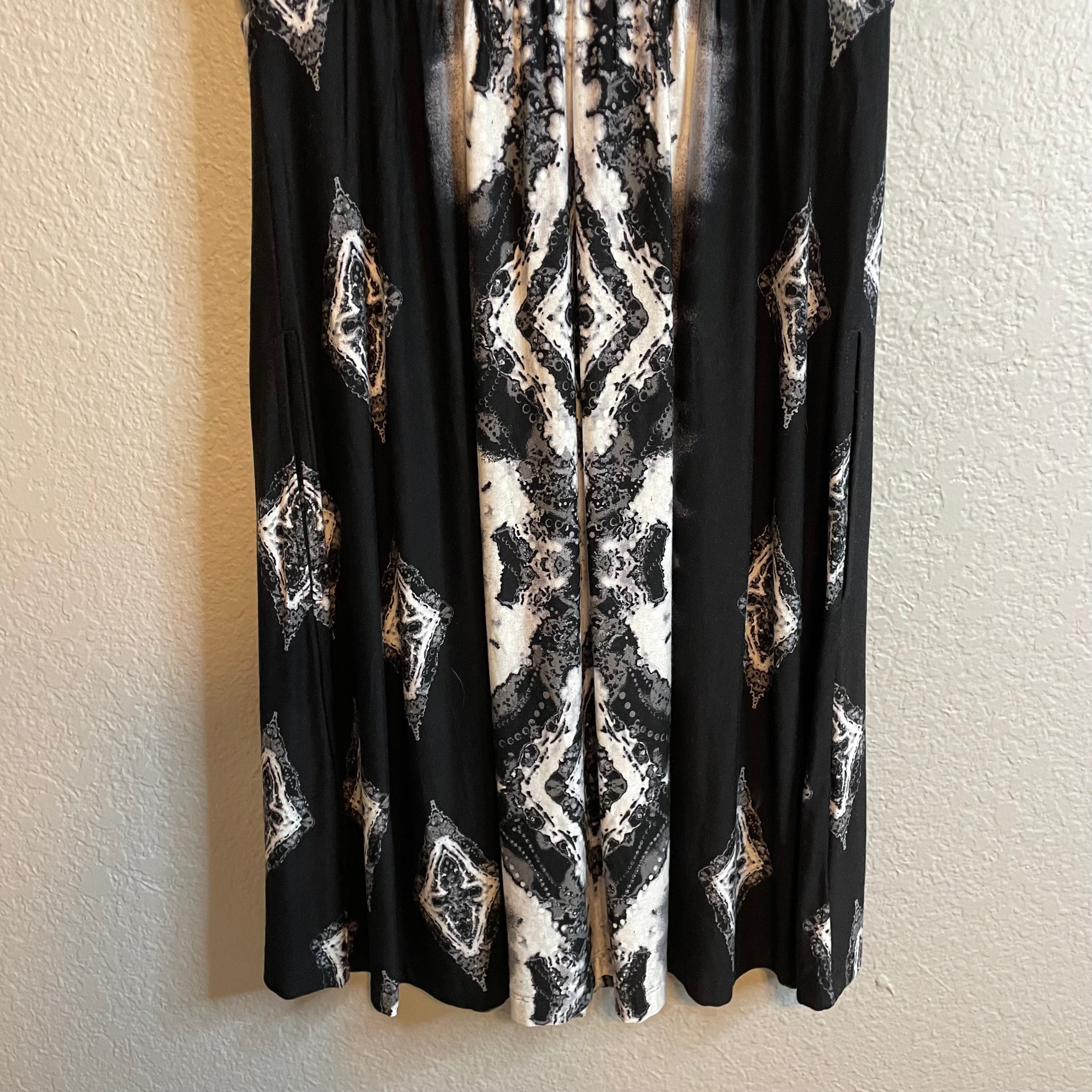 Split Sleeve Abstract Dress