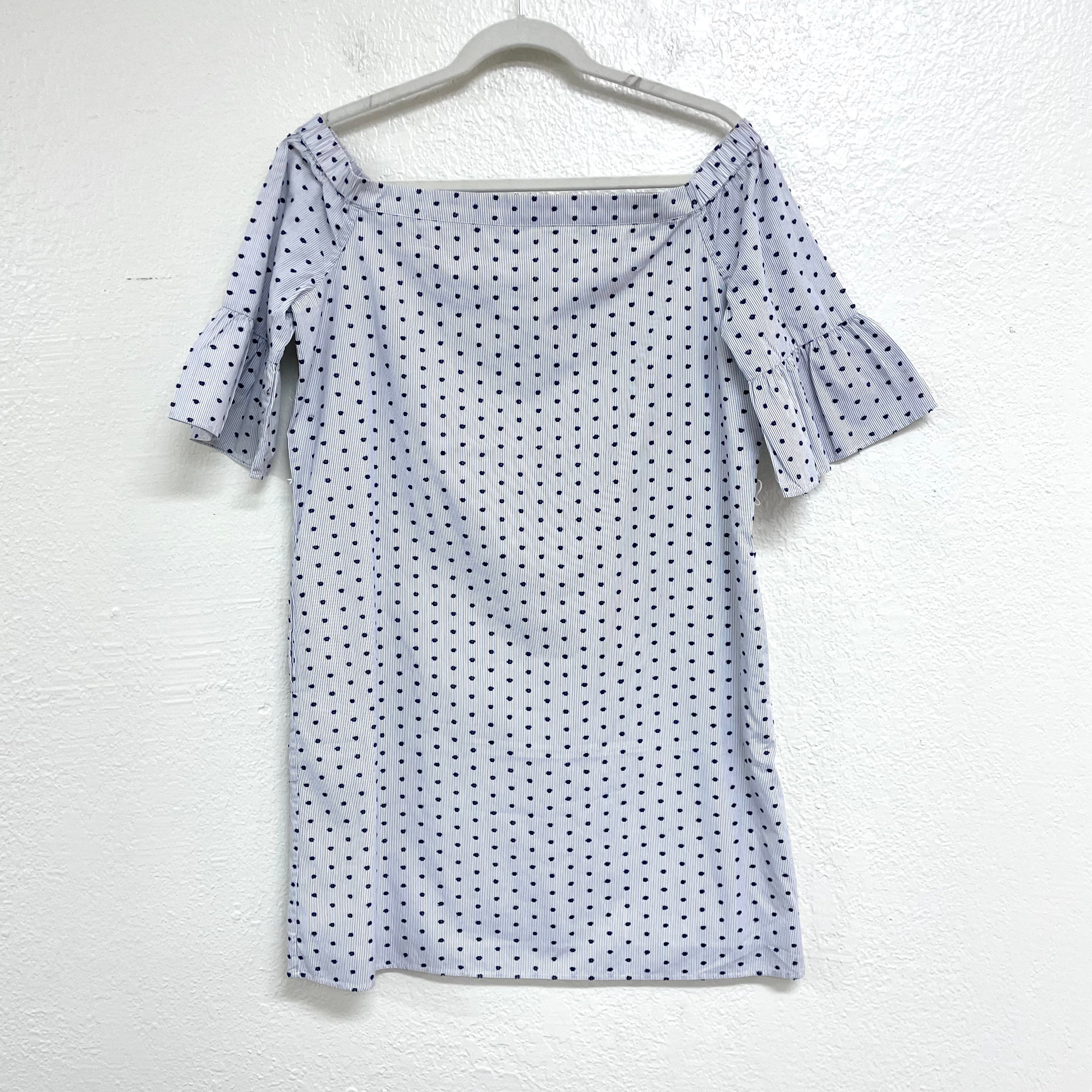 Striped Swiss Dot Dress