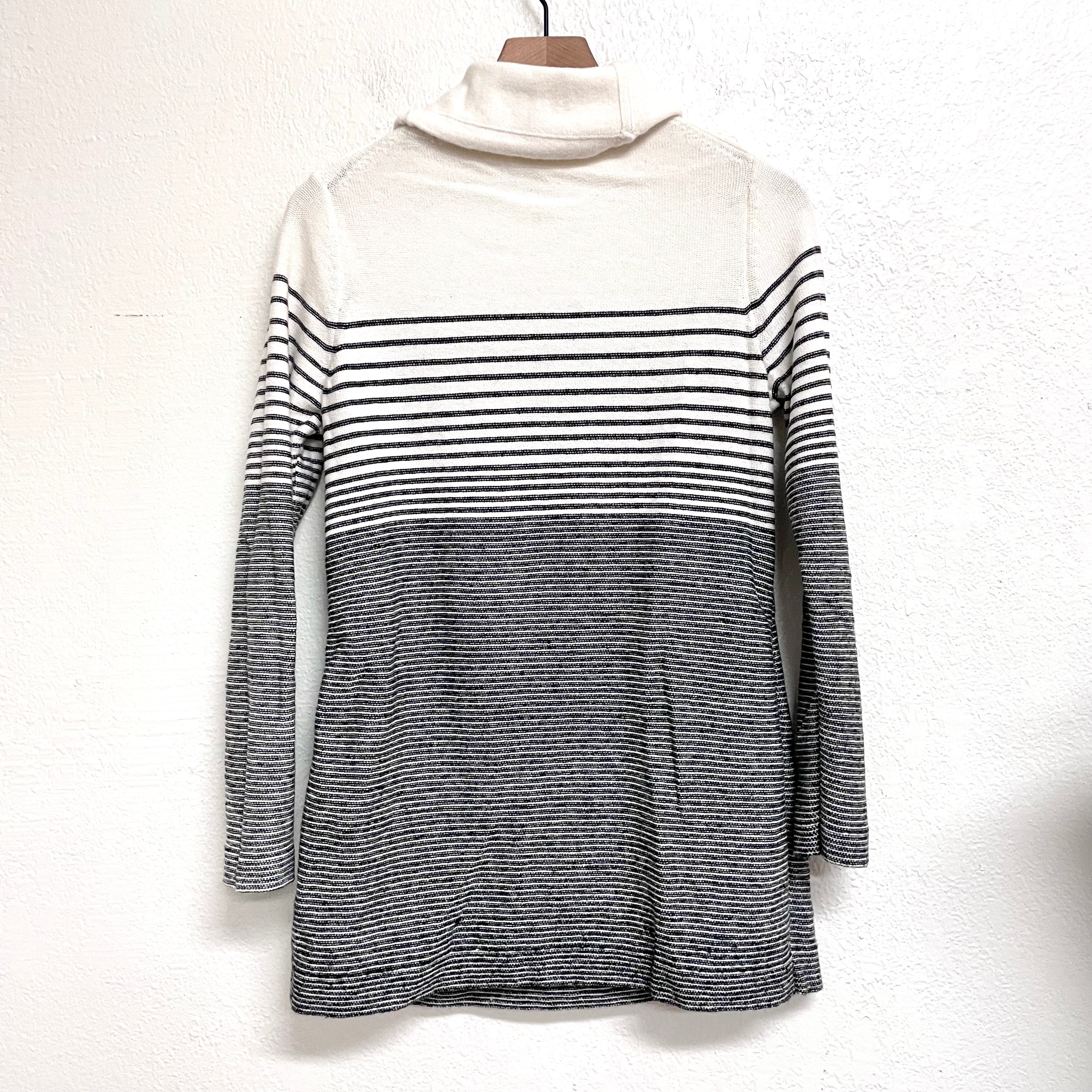 Cowl Neck Striped Sweater