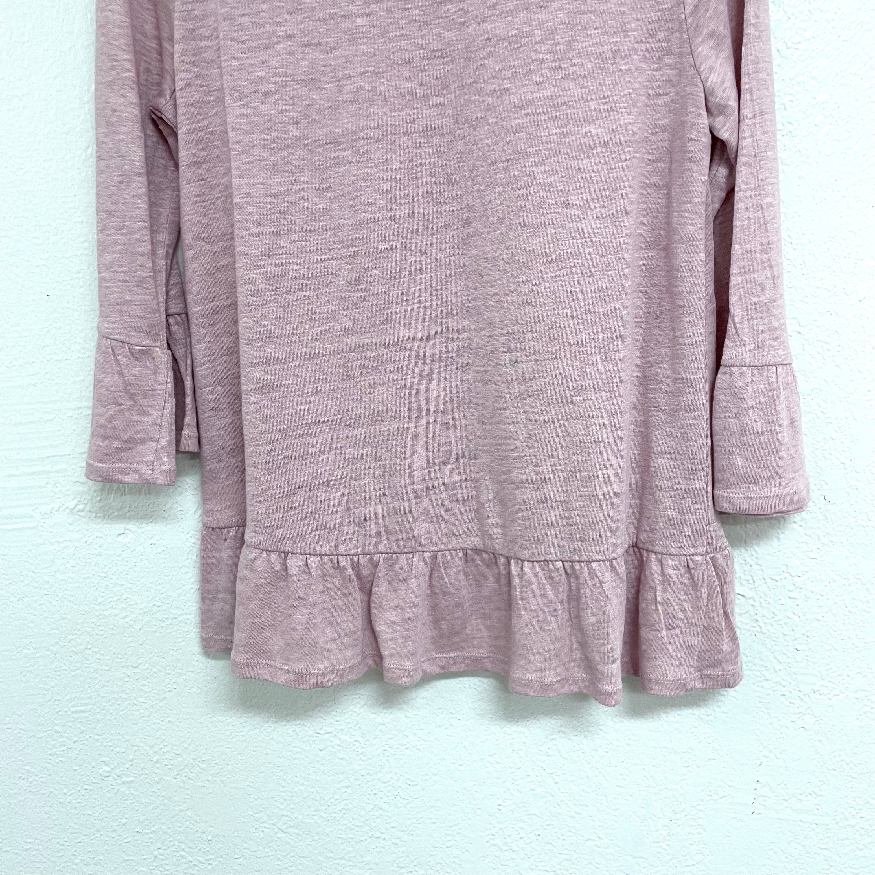 Linen Bell Sleeve Top