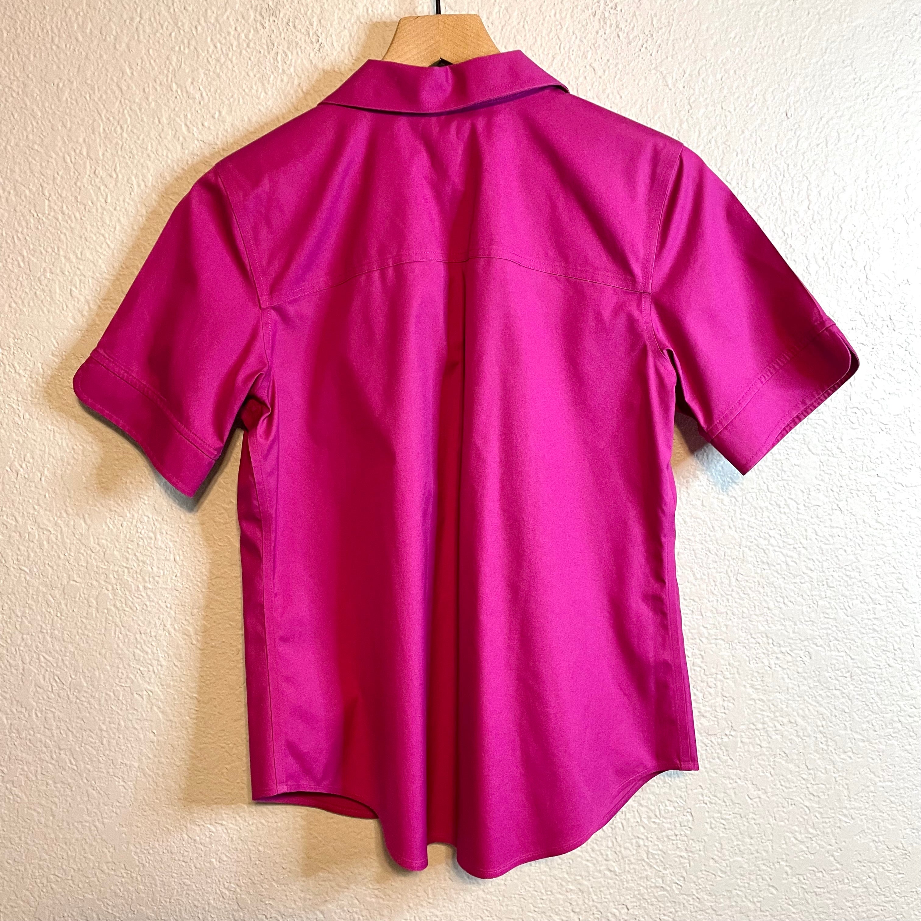 Short Sleeve Button Up Blouse