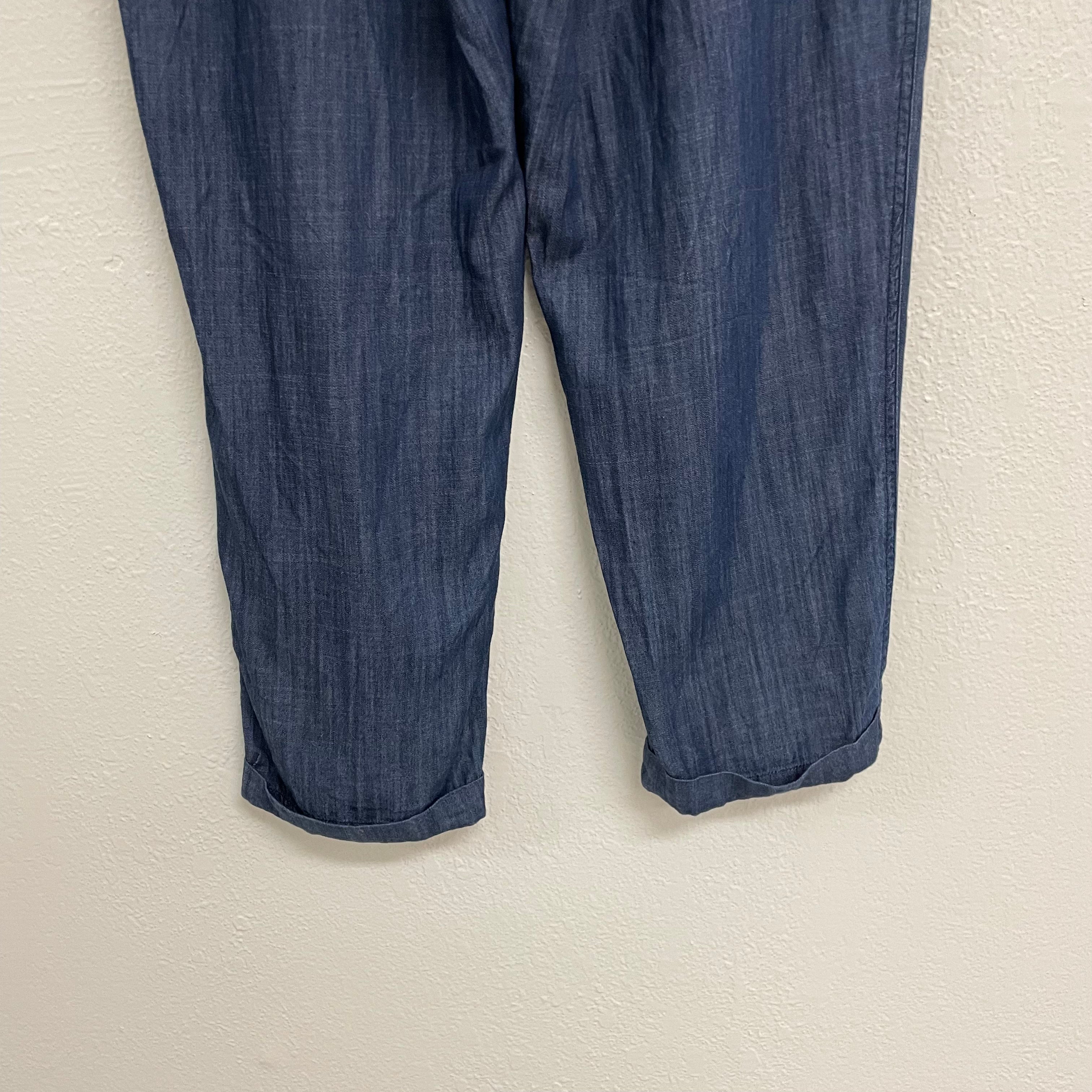 Chambray Belted Pants