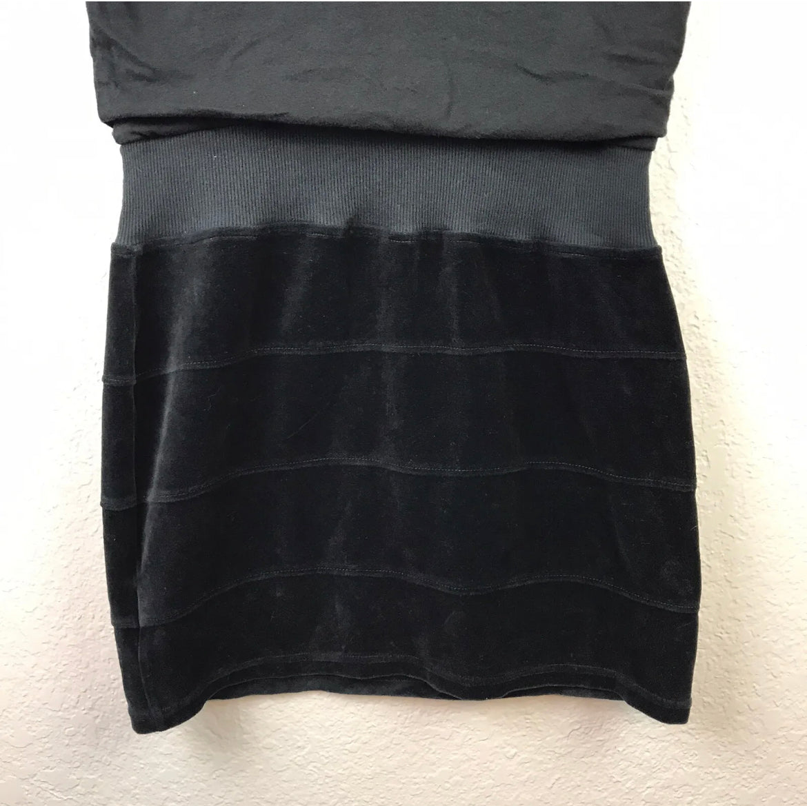 Velour Banded Skirt Dress