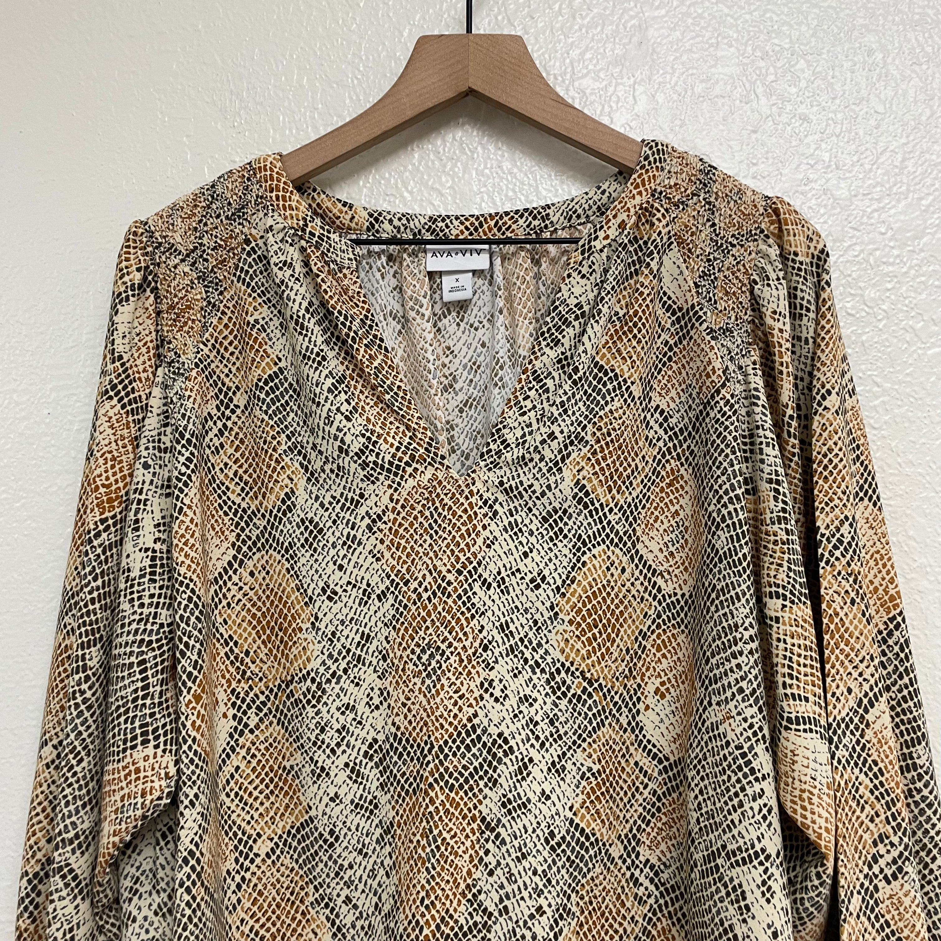 Snakeskin Print Blouse