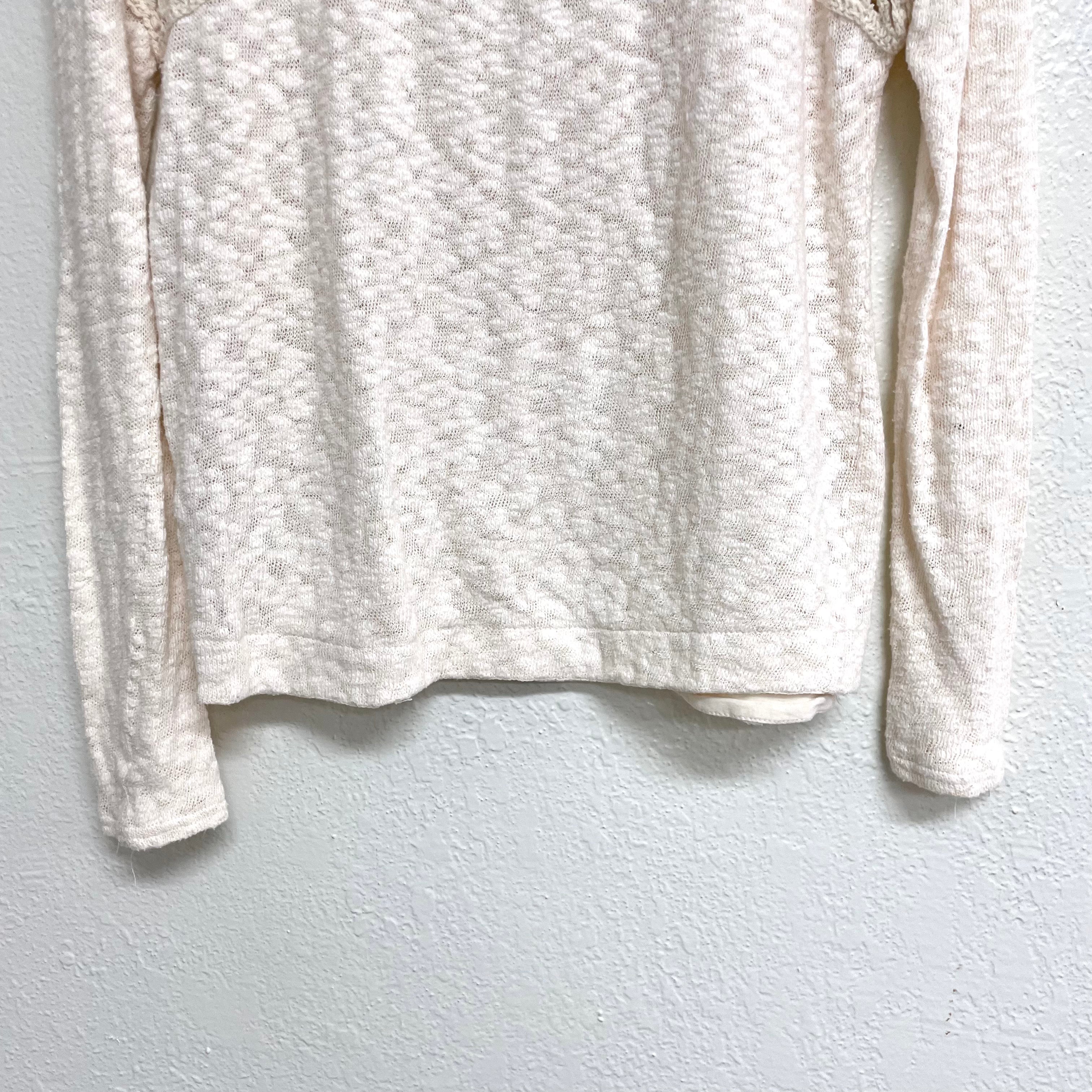 Crochet Trim Sweater