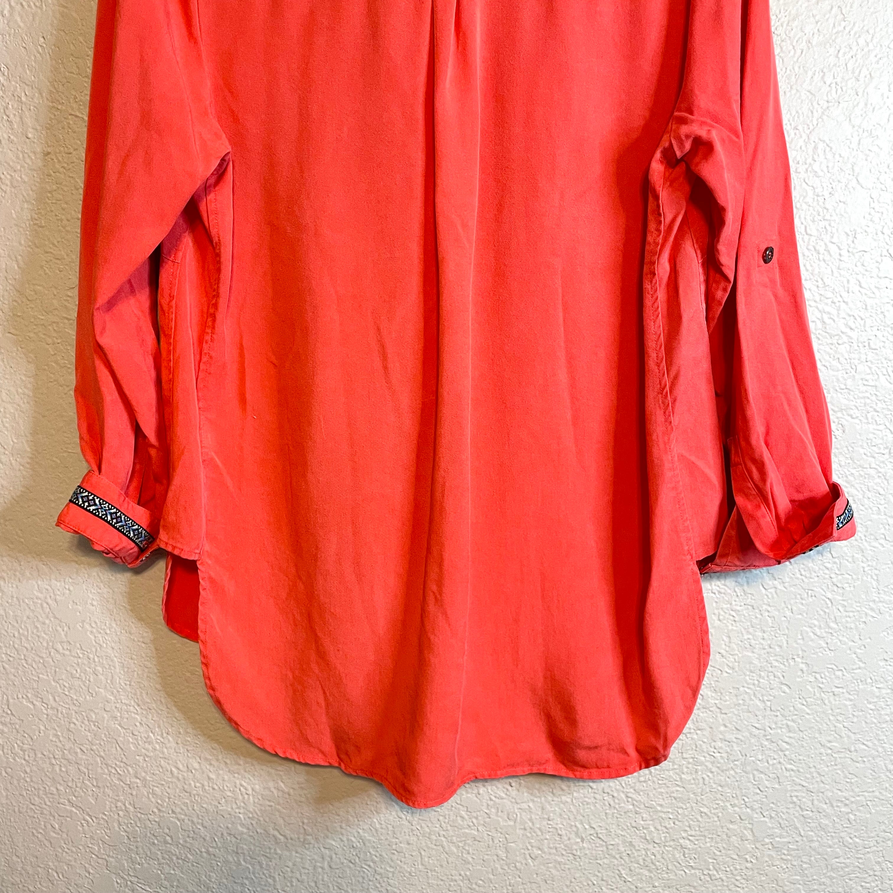 1/2 Button Front Tunic Top