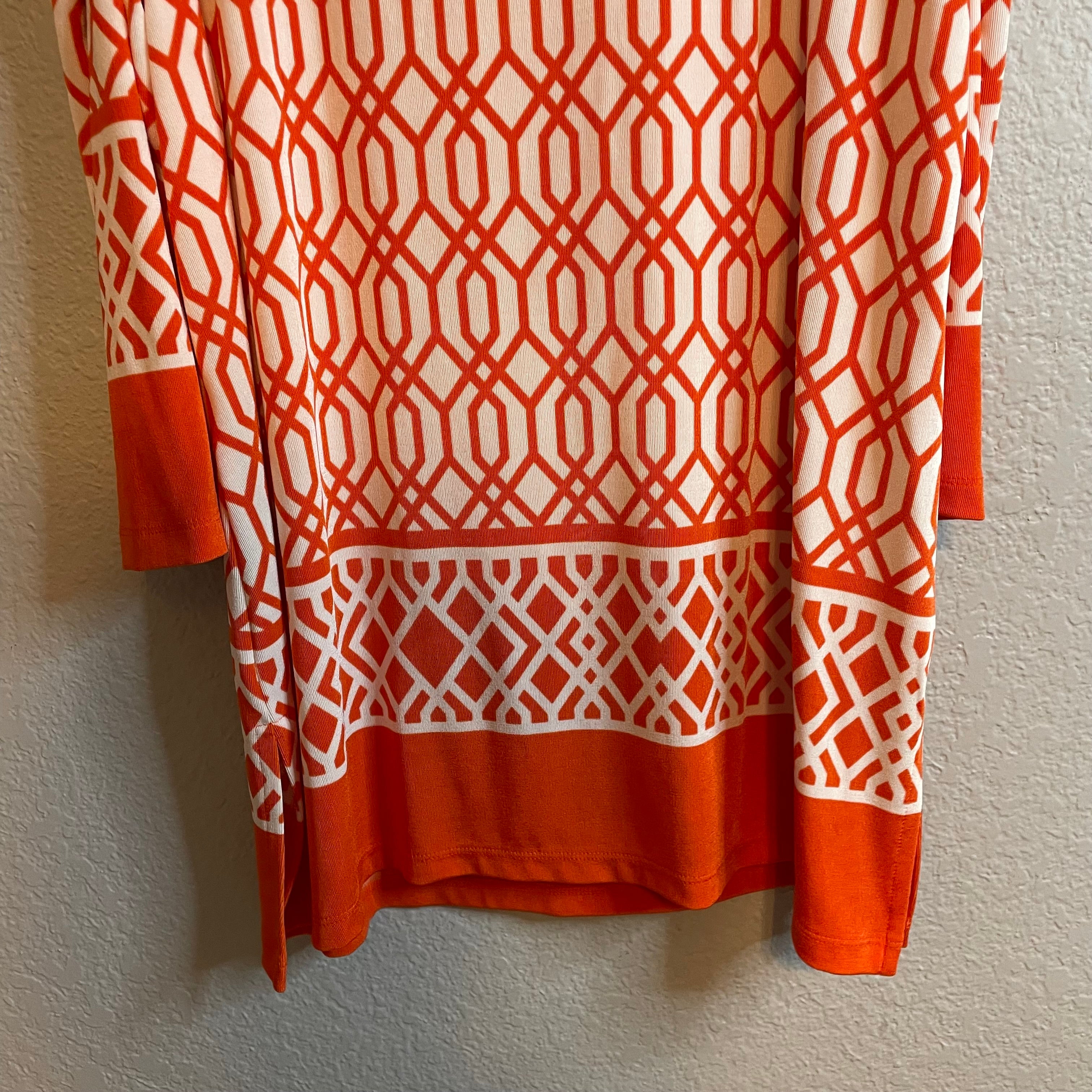 Geometric Cold Shoulder Top