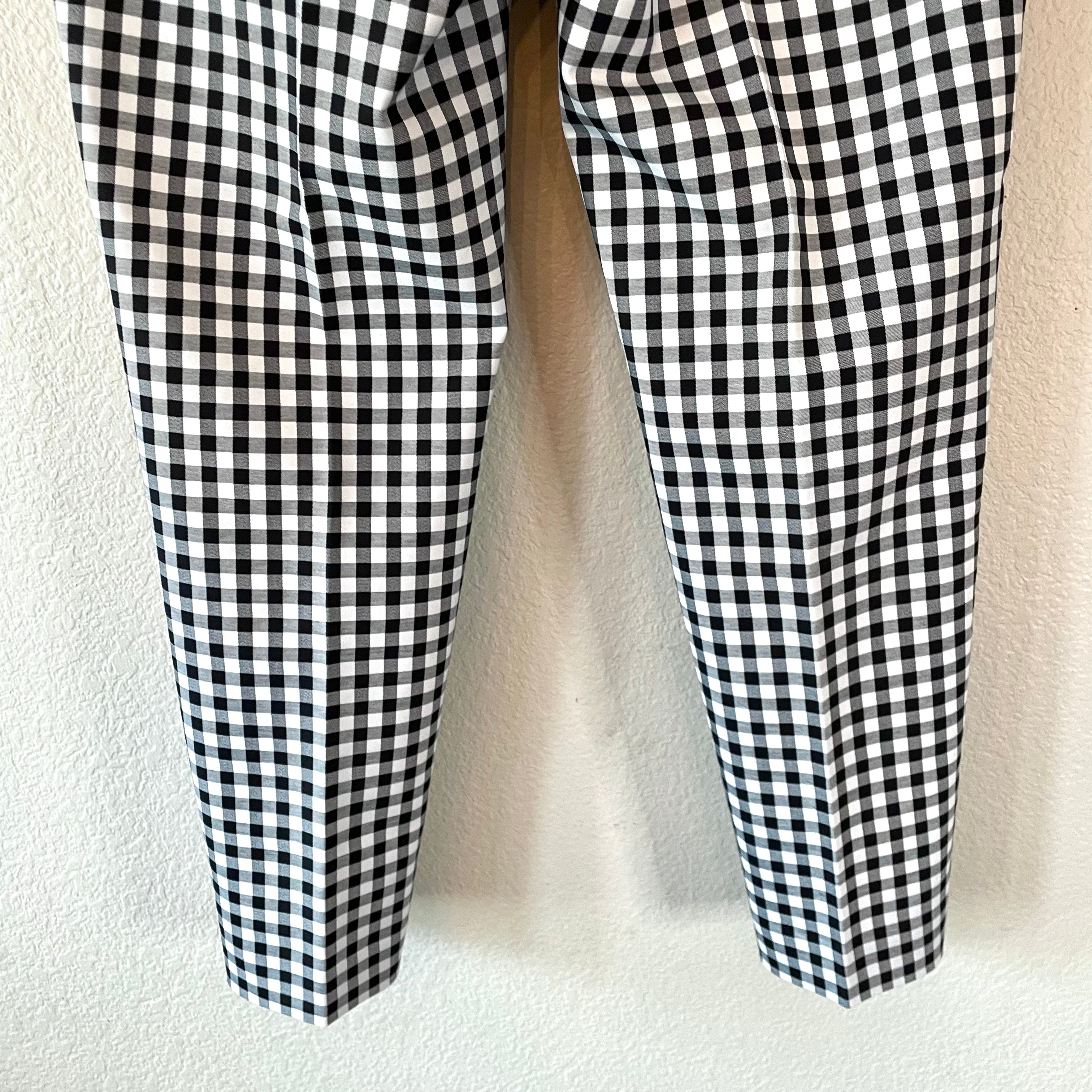 Gingham Ankle Dress Pants