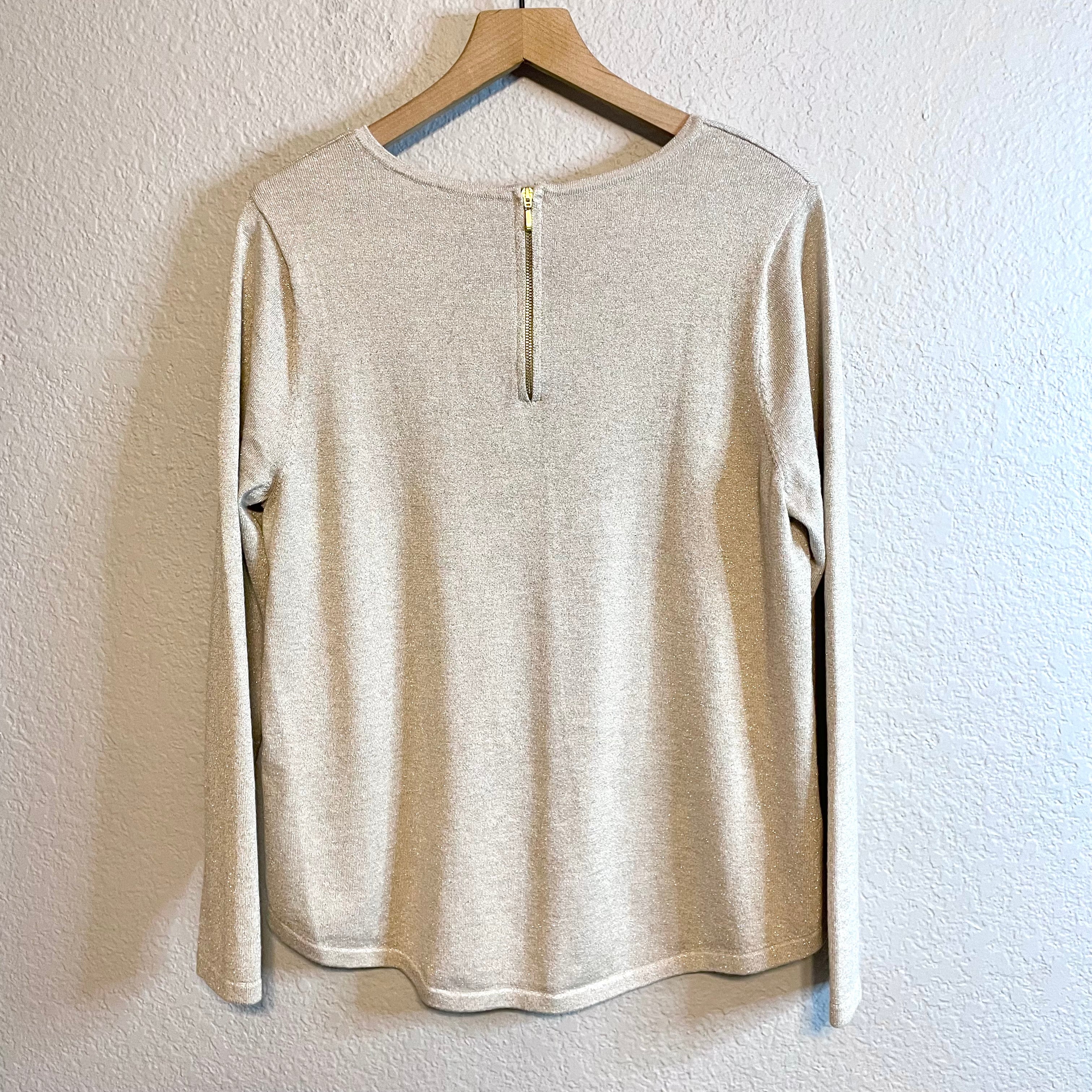 Metallic Beige Sweater