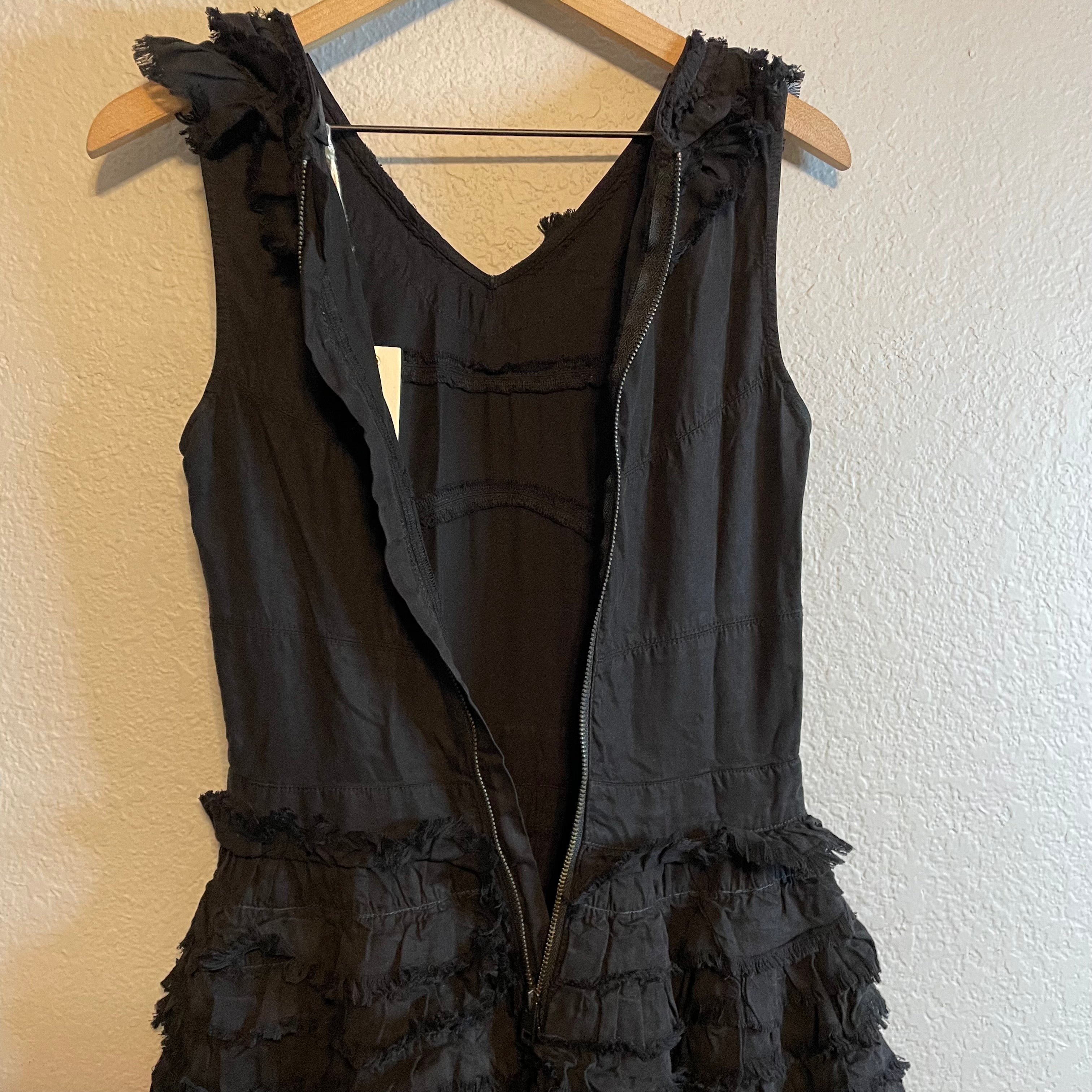 Raw Ruffle Tiered Dress