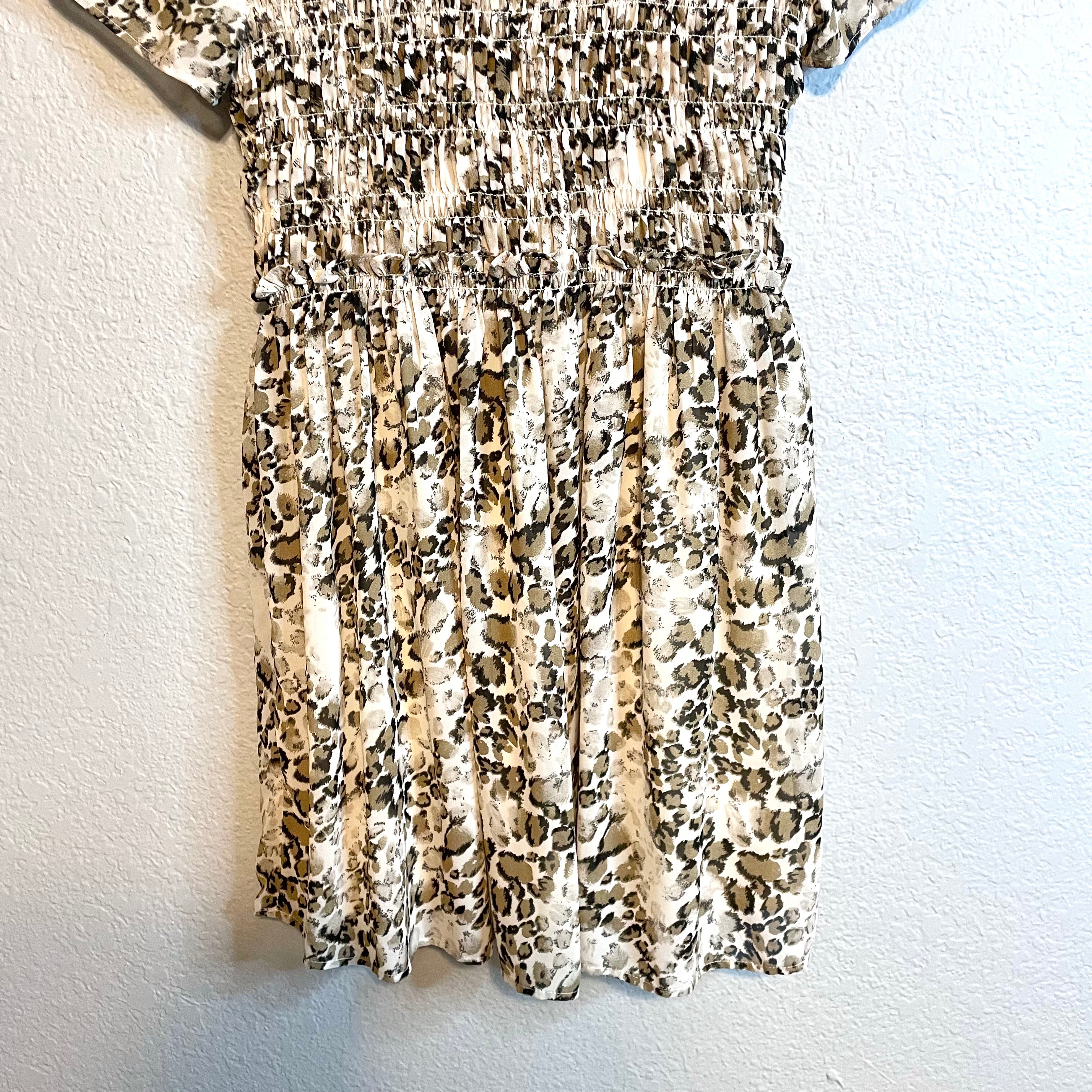 Leopard Smocked Dress