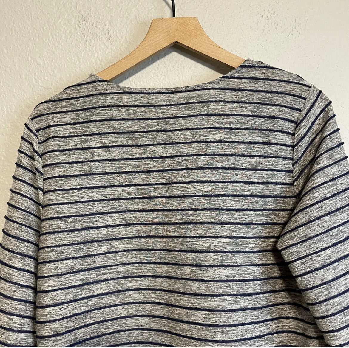 Raised Striped Long Sleeve Top