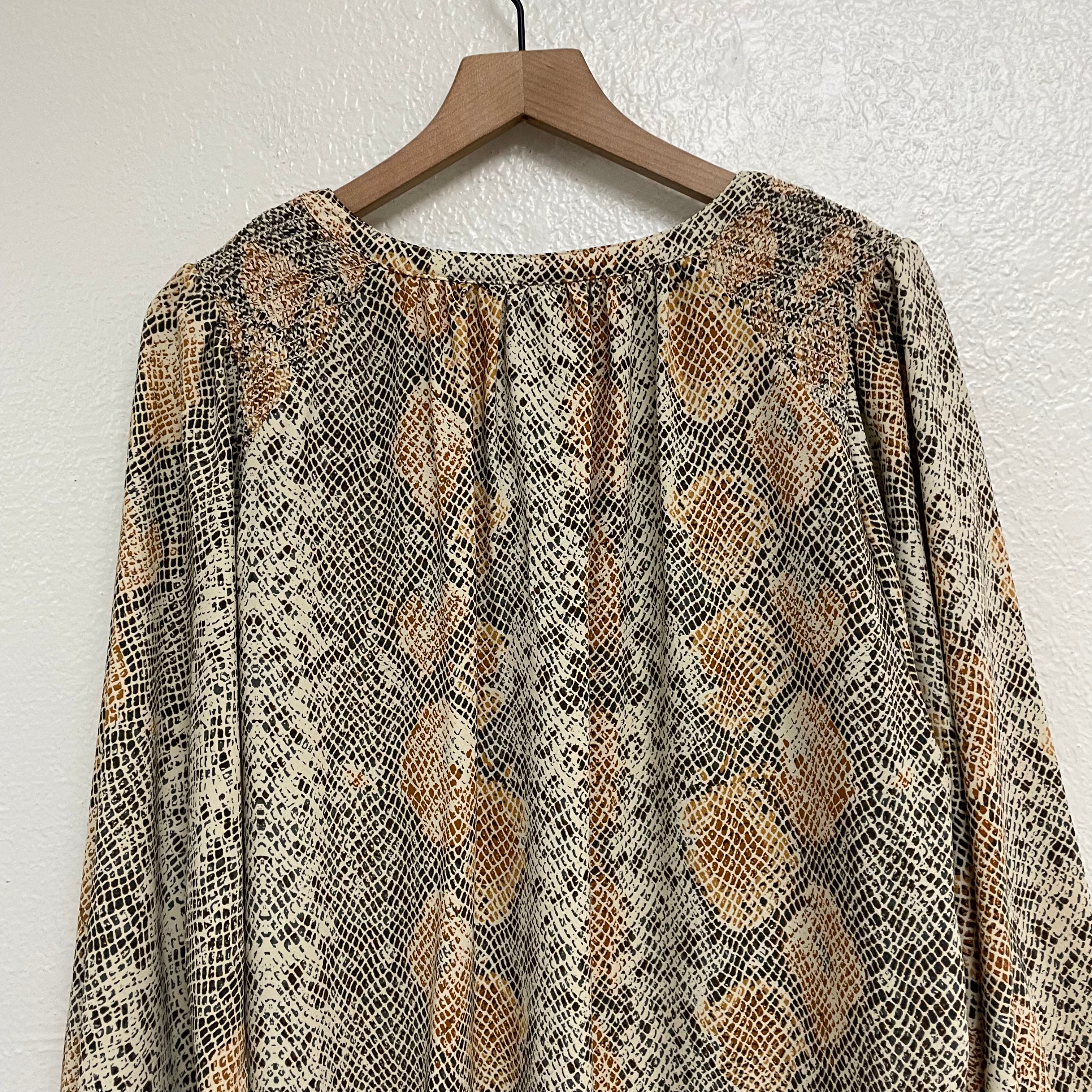 Snakeskin Print Blouse