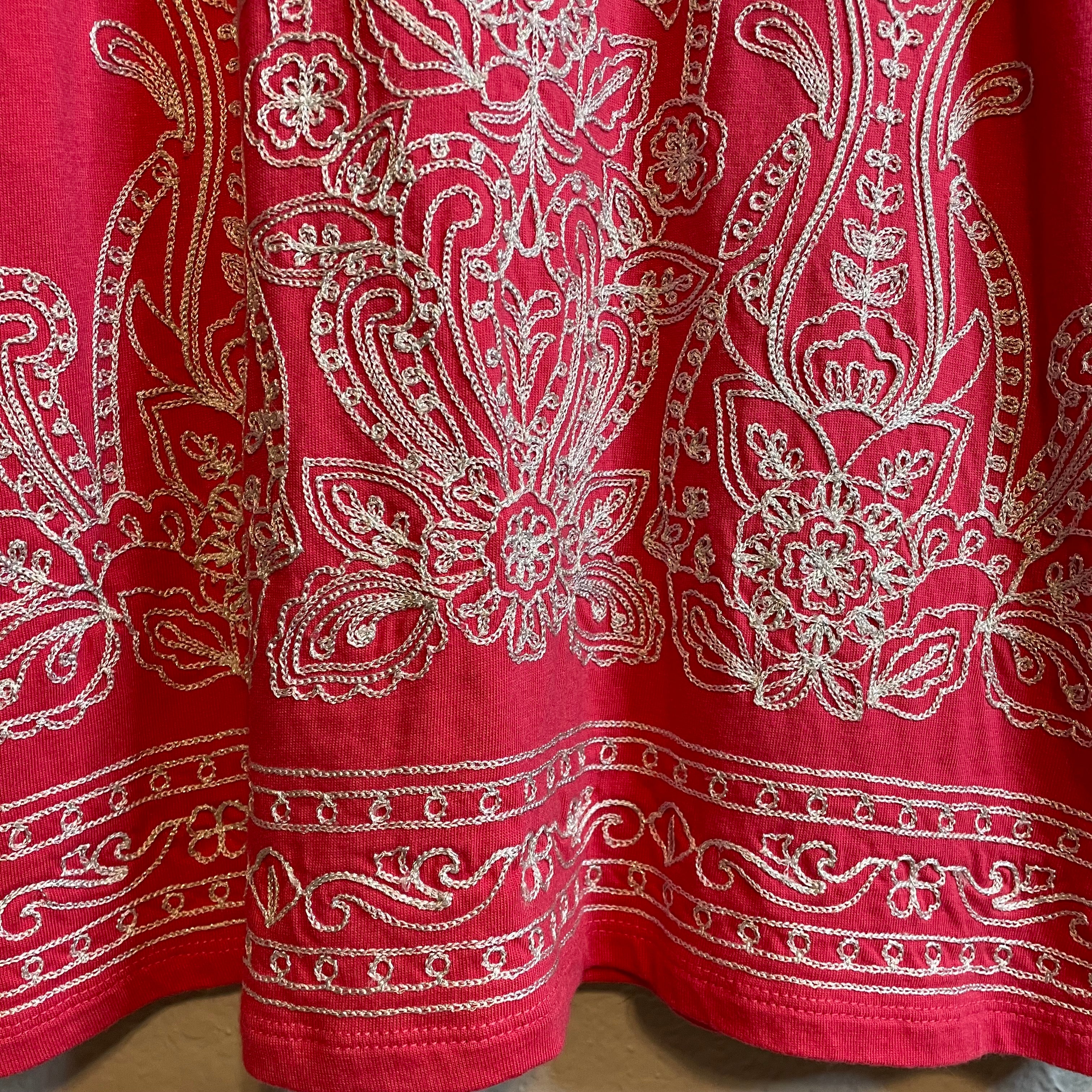 Embroidered Shift Dress