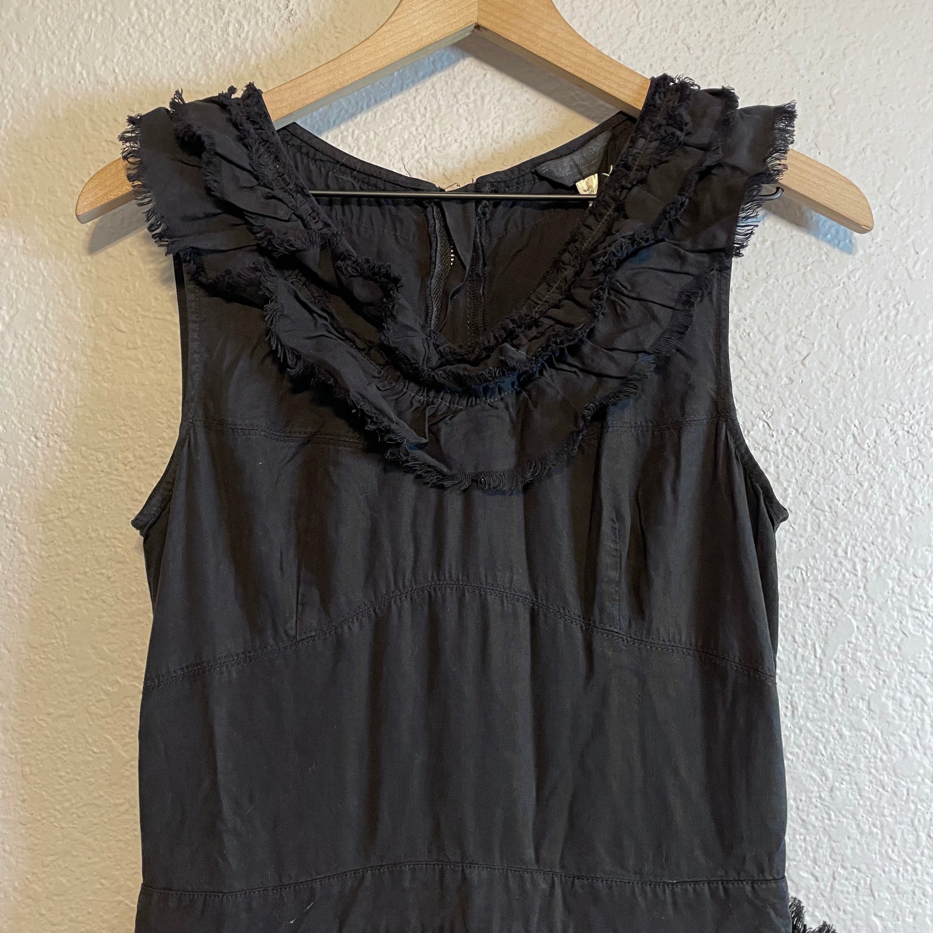 Raw Ruffle Tiered Dress