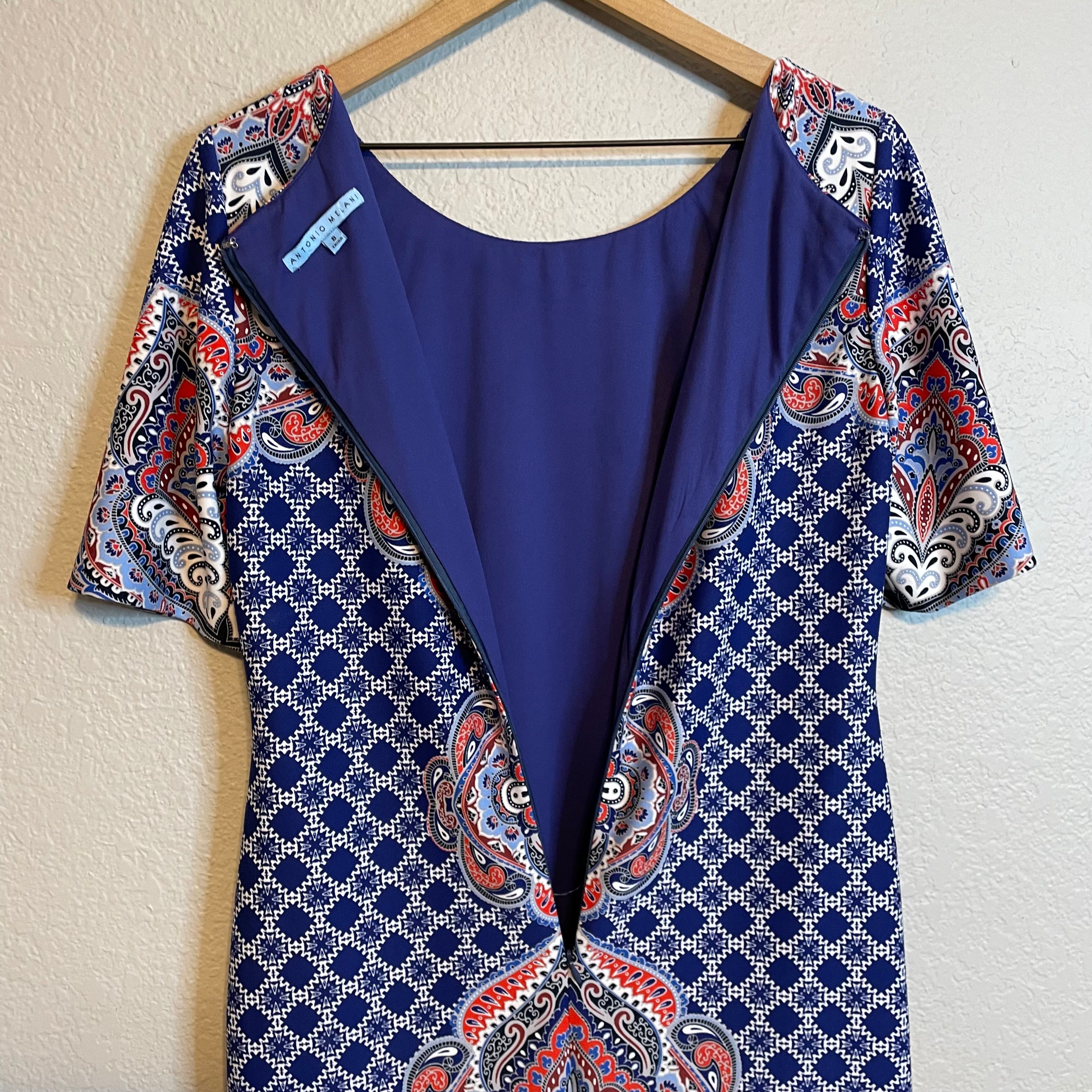 Paisley Geometric Sheath Dress