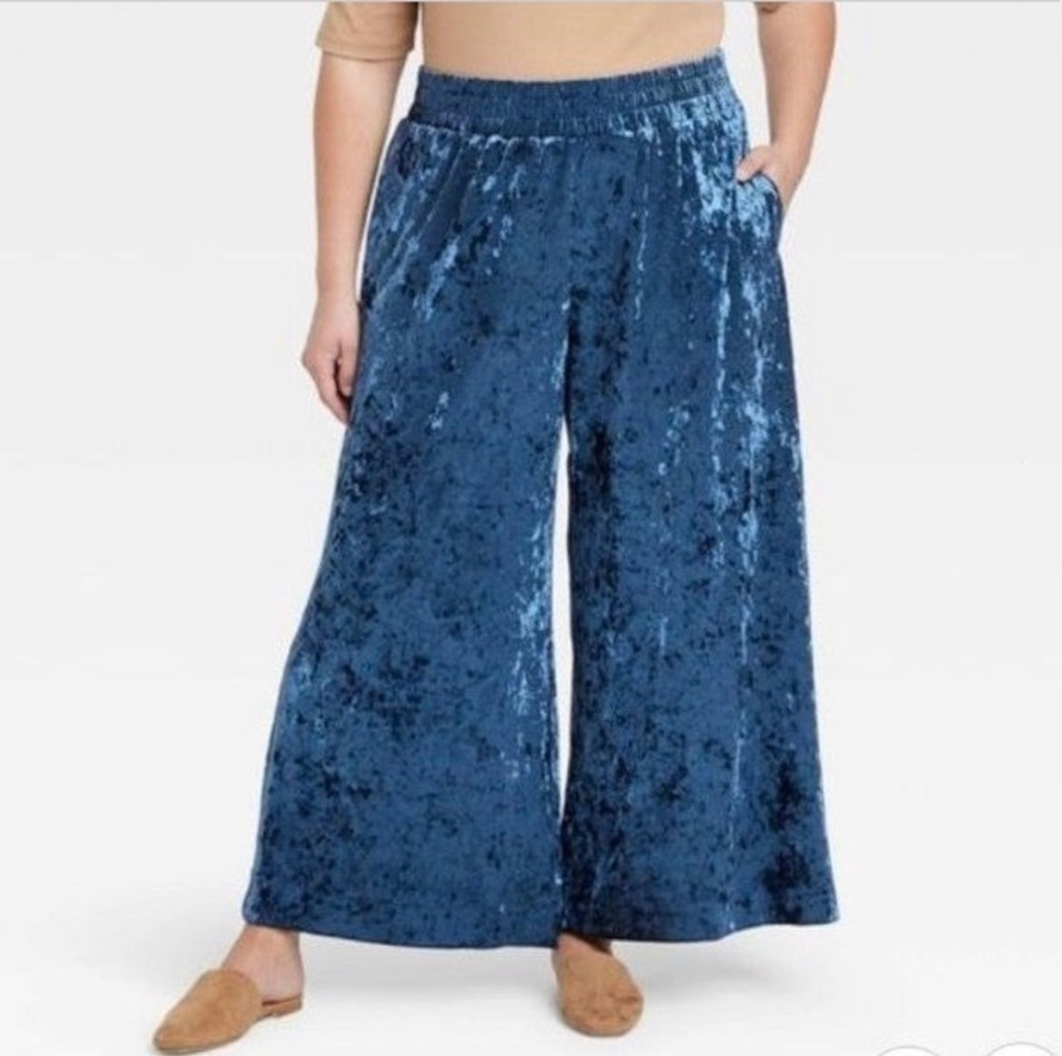 Velvet Wide Leg Pants