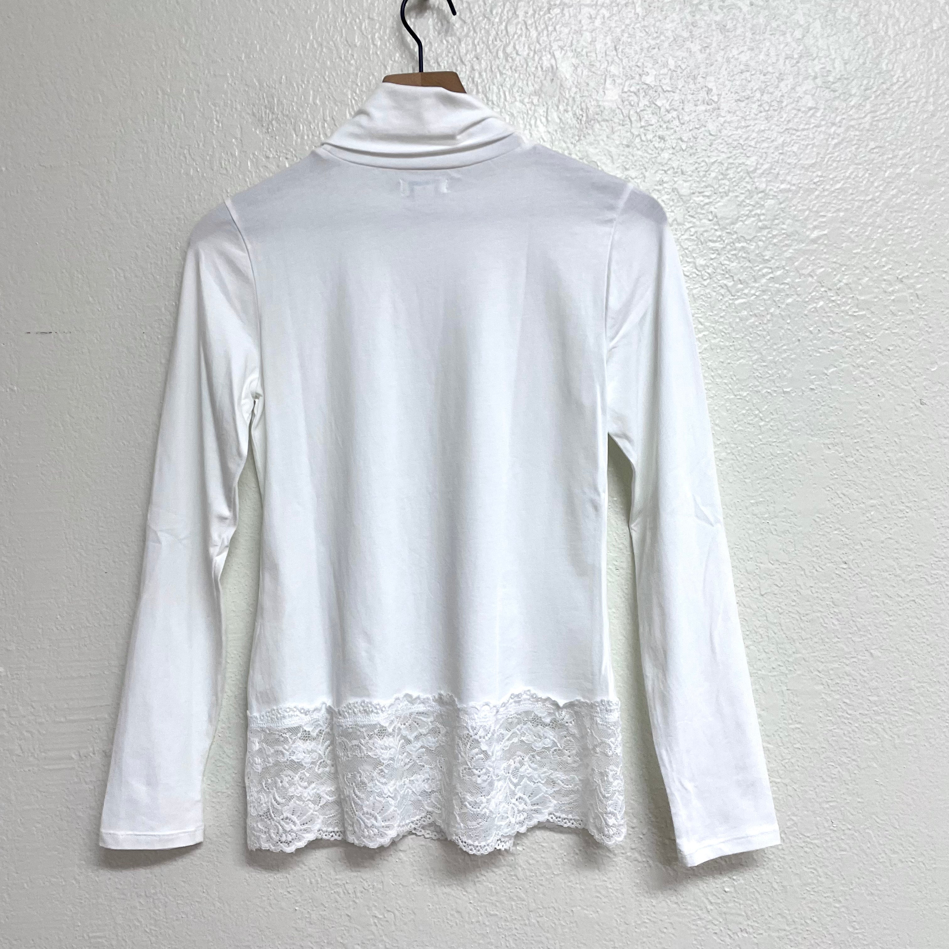 Lace Trim Turtleneck