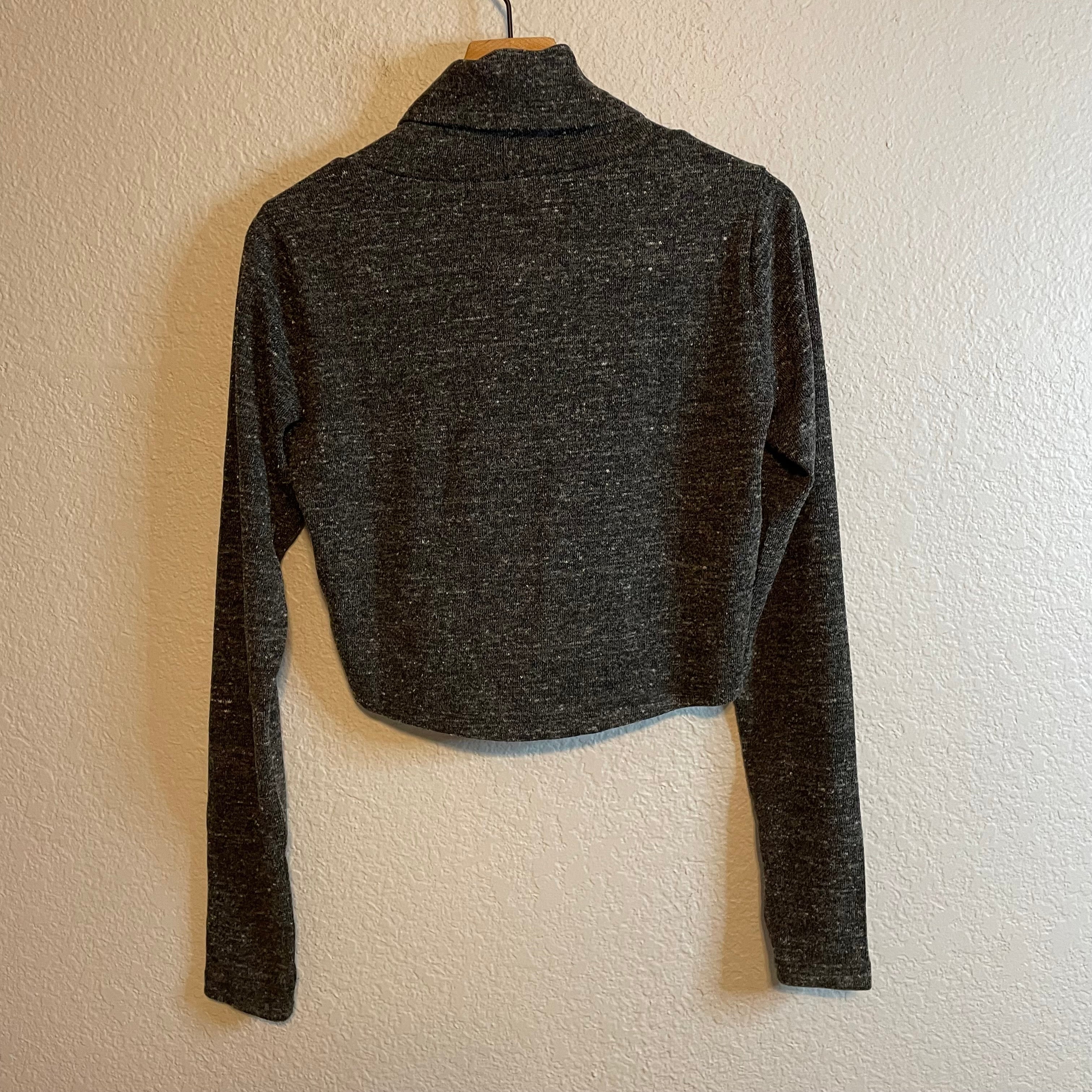 Cropped Cowl Neck Sweater