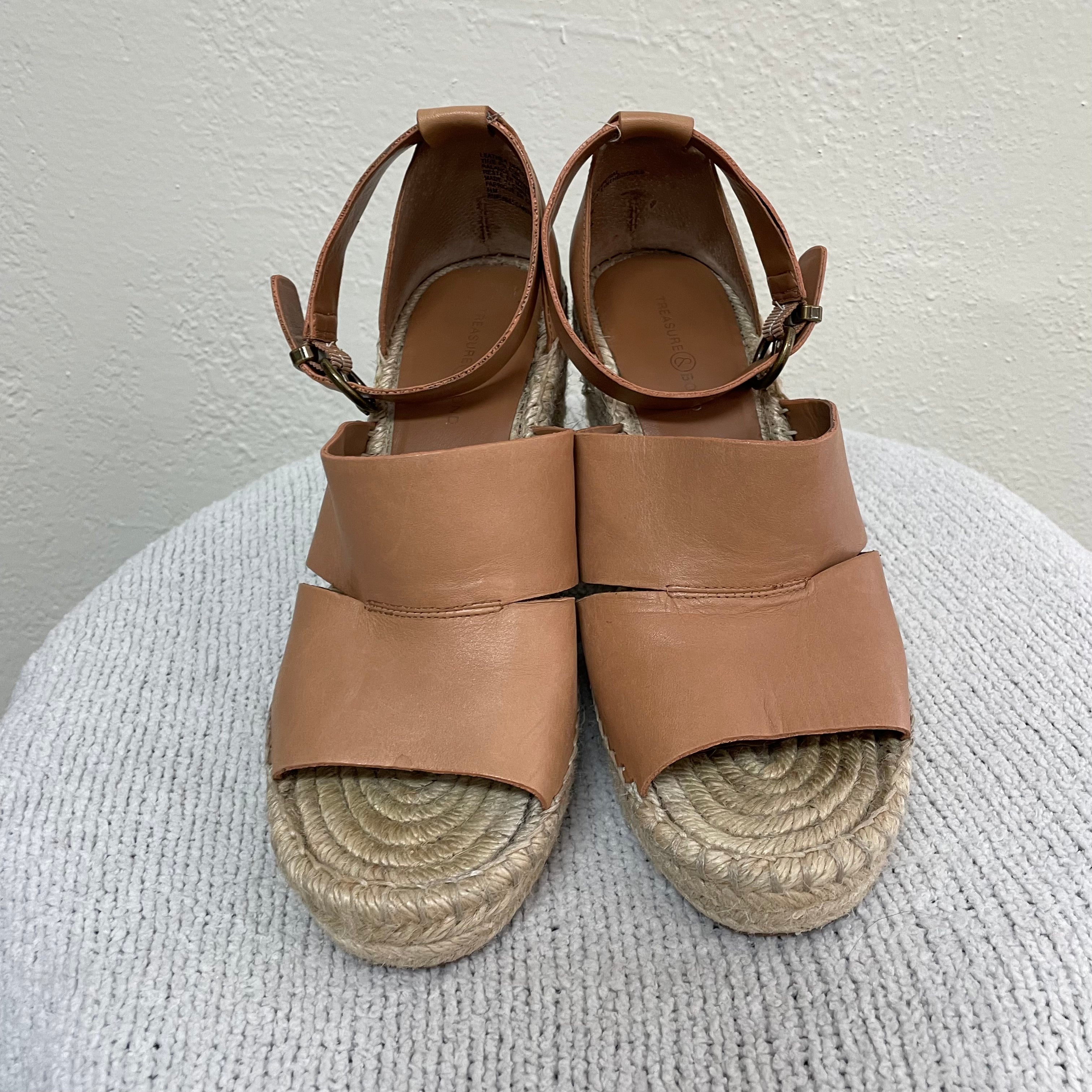 Leather Espadrille Wedges