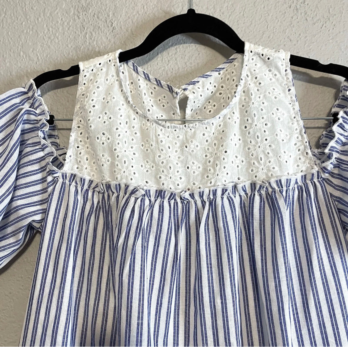 Striped Cold Shoulder Dress