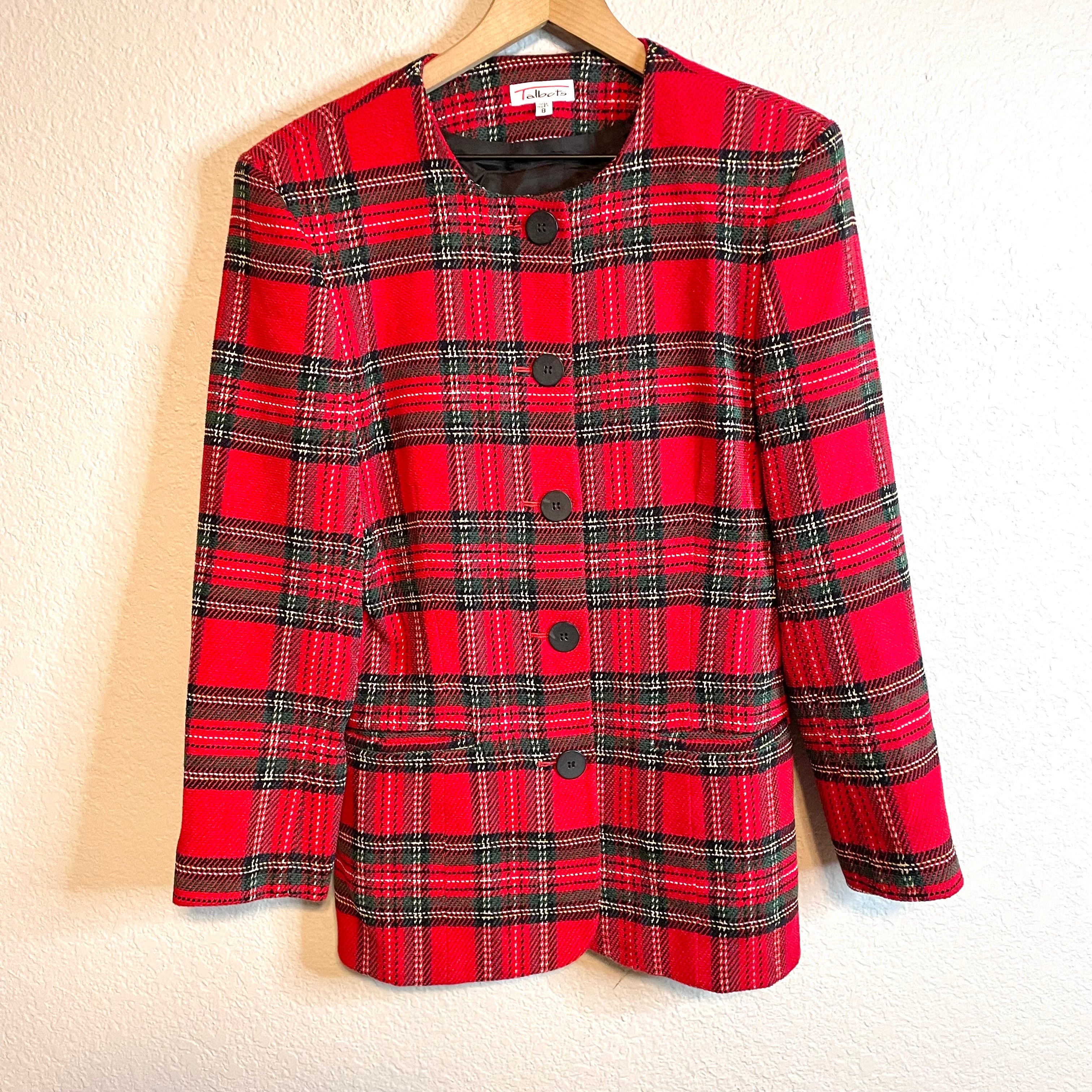 Plaid Holiday Blazer Jacket