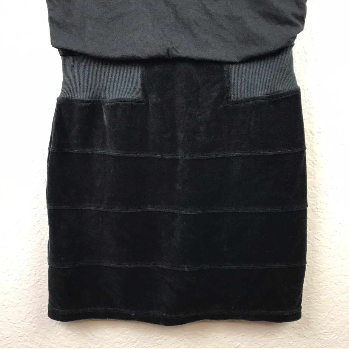 Velour Banded Skirt Dress