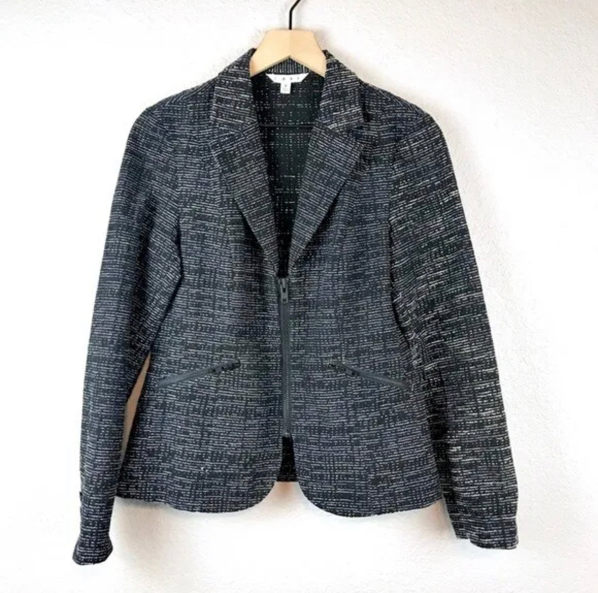 Zip Textured Blazer