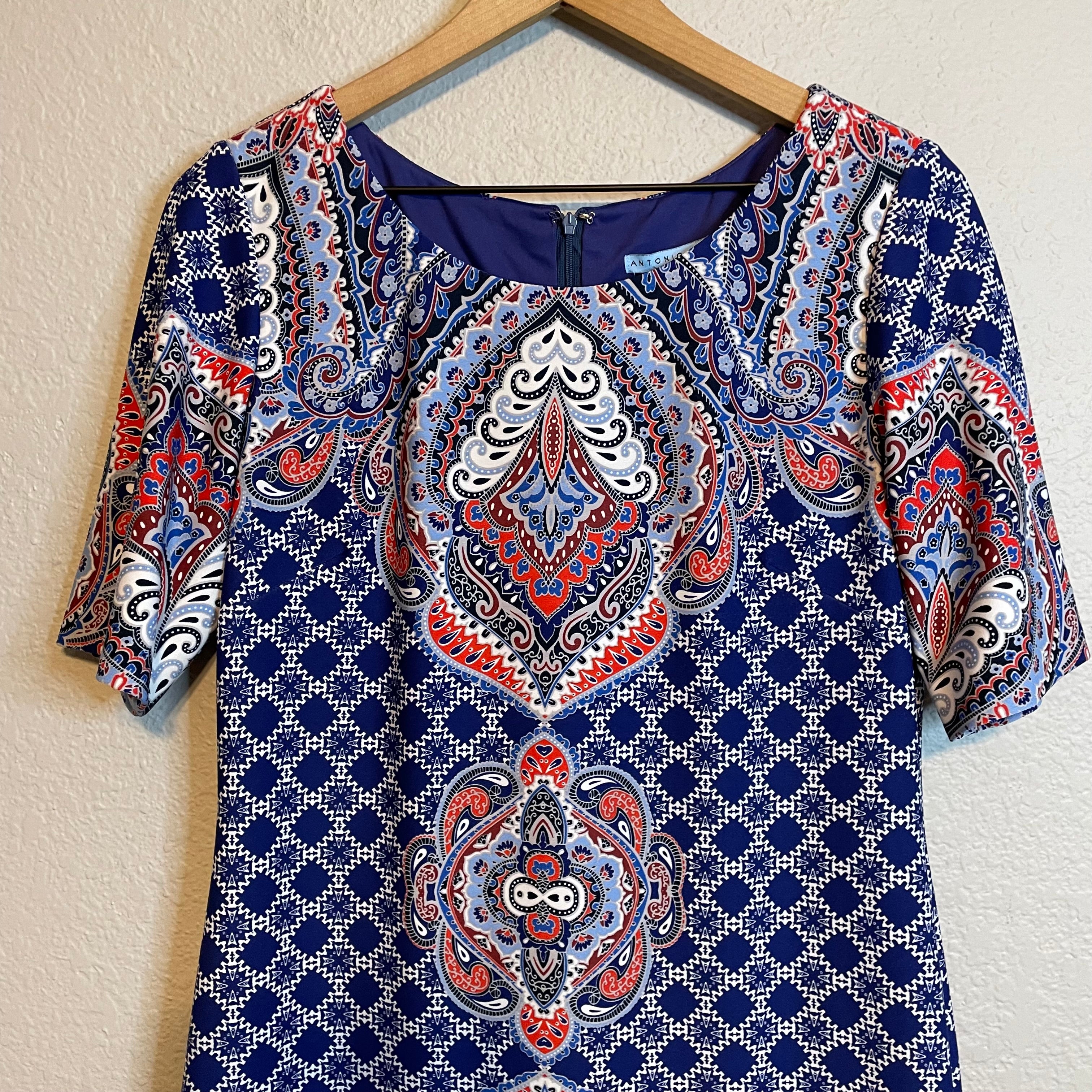 Paisley Geometric Sheath Dress