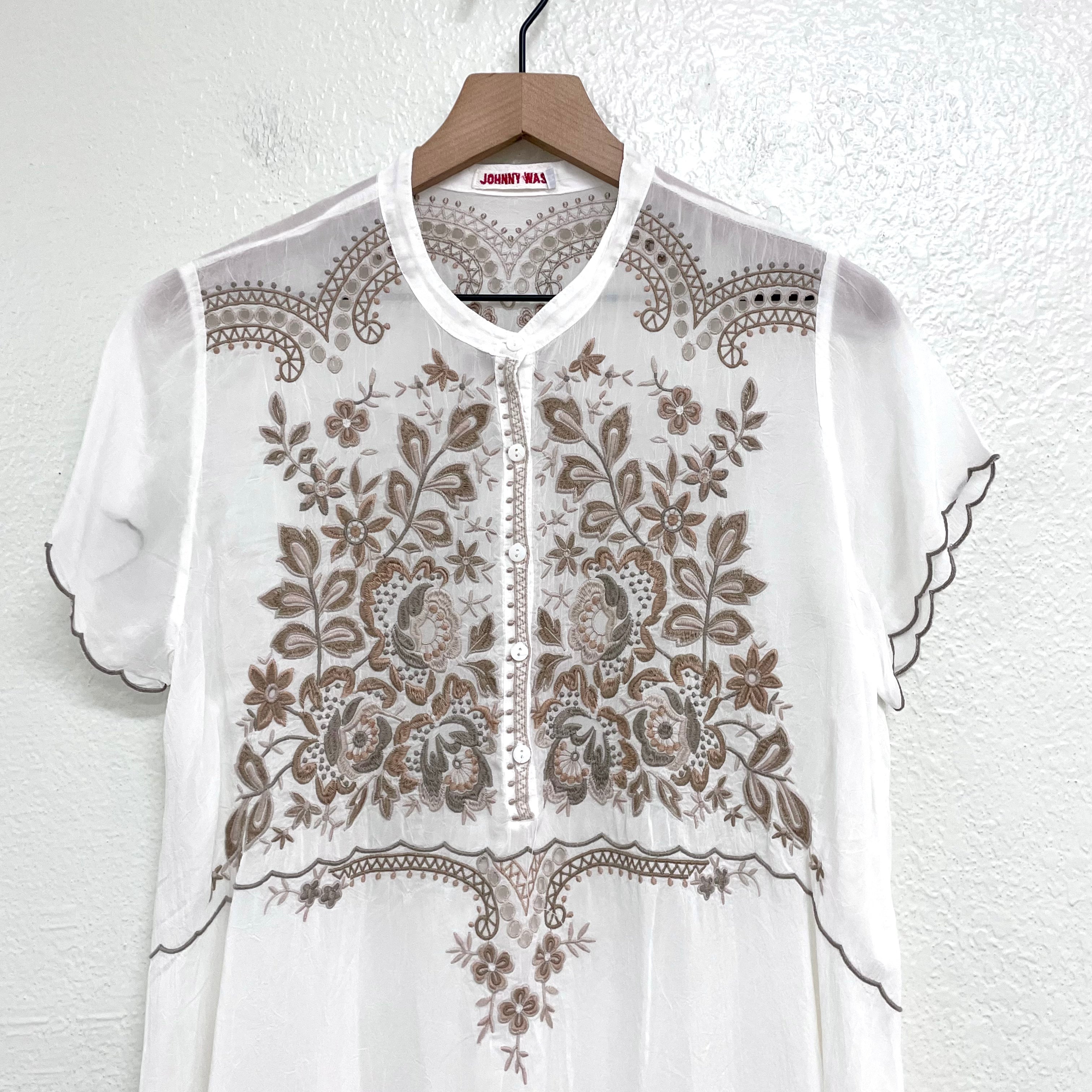 Eyelet Floral Embroidered Top