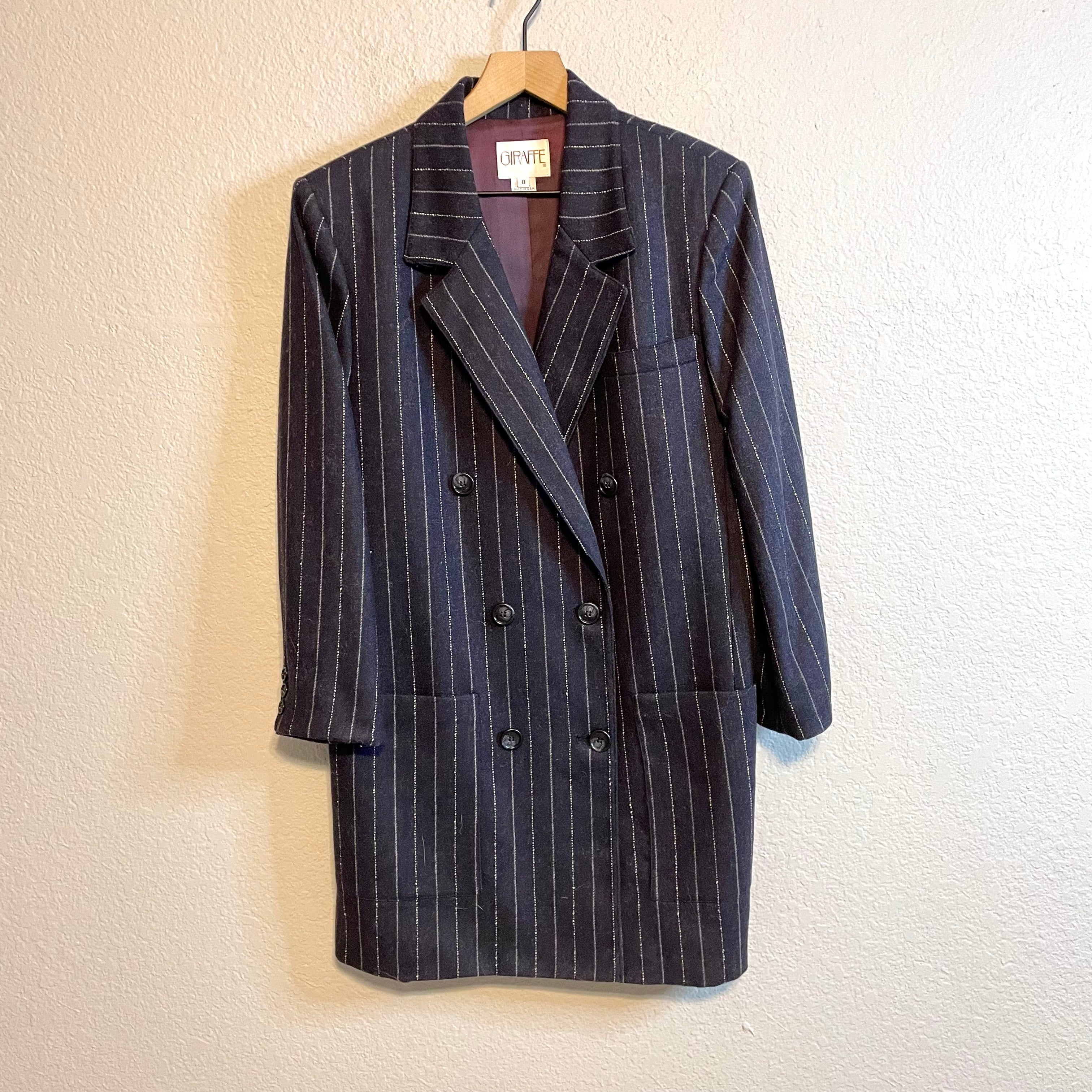 Pinstriped Blazer Jacket