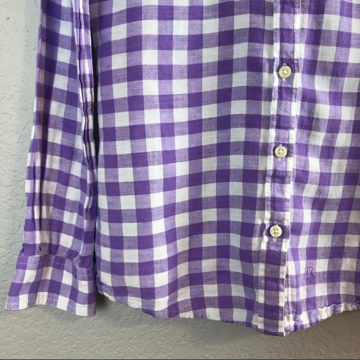 Plaid Linen Blend Button Up