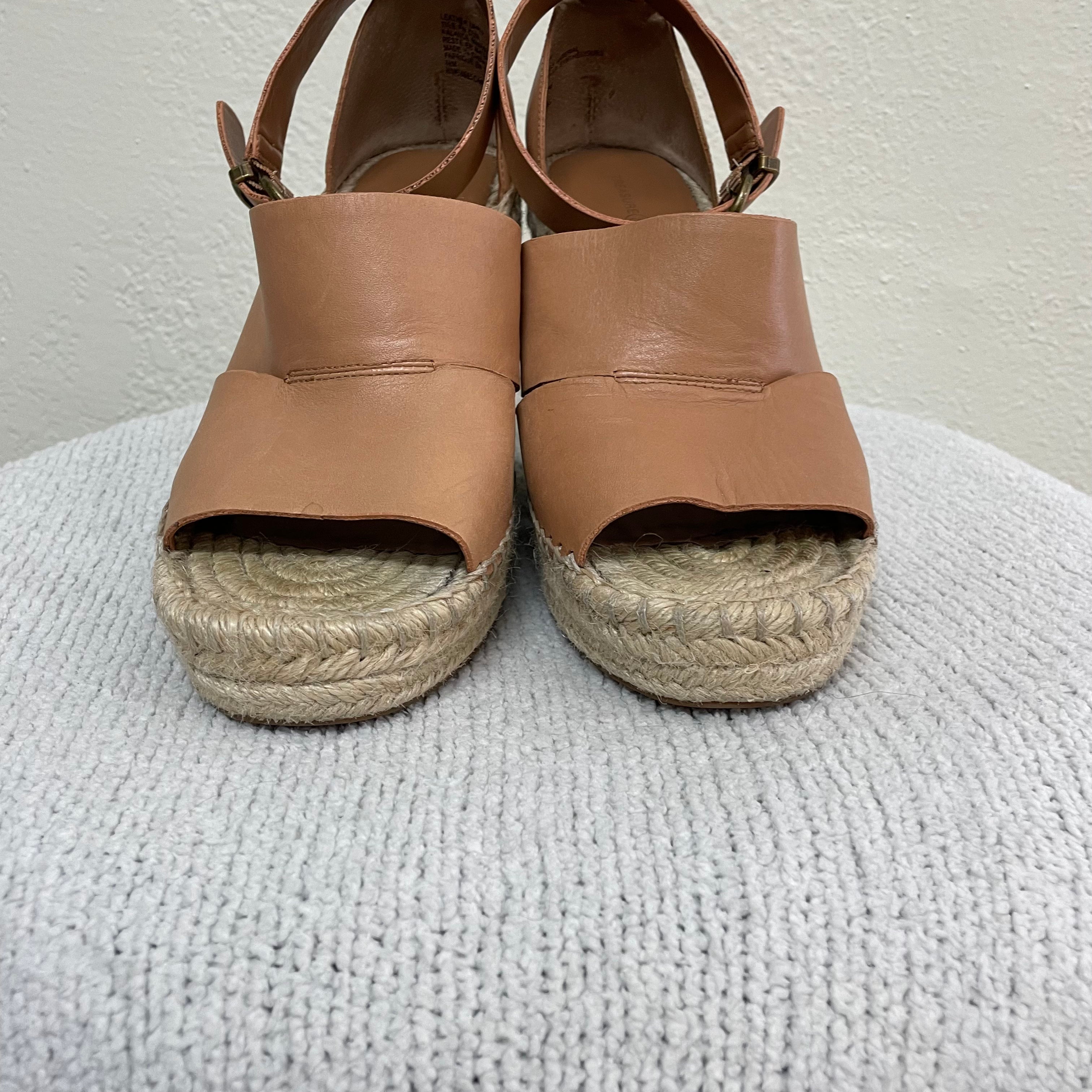 Leather Espadrille Wedges