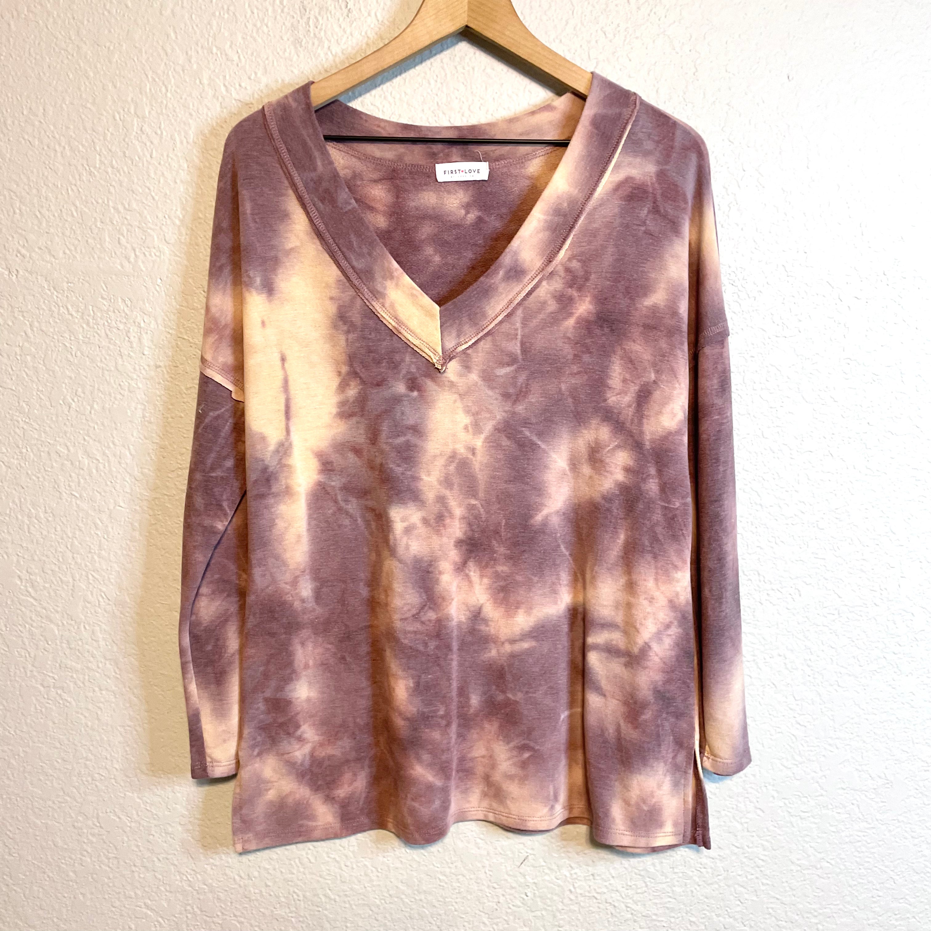 Tie Dye V-Neck Sweater