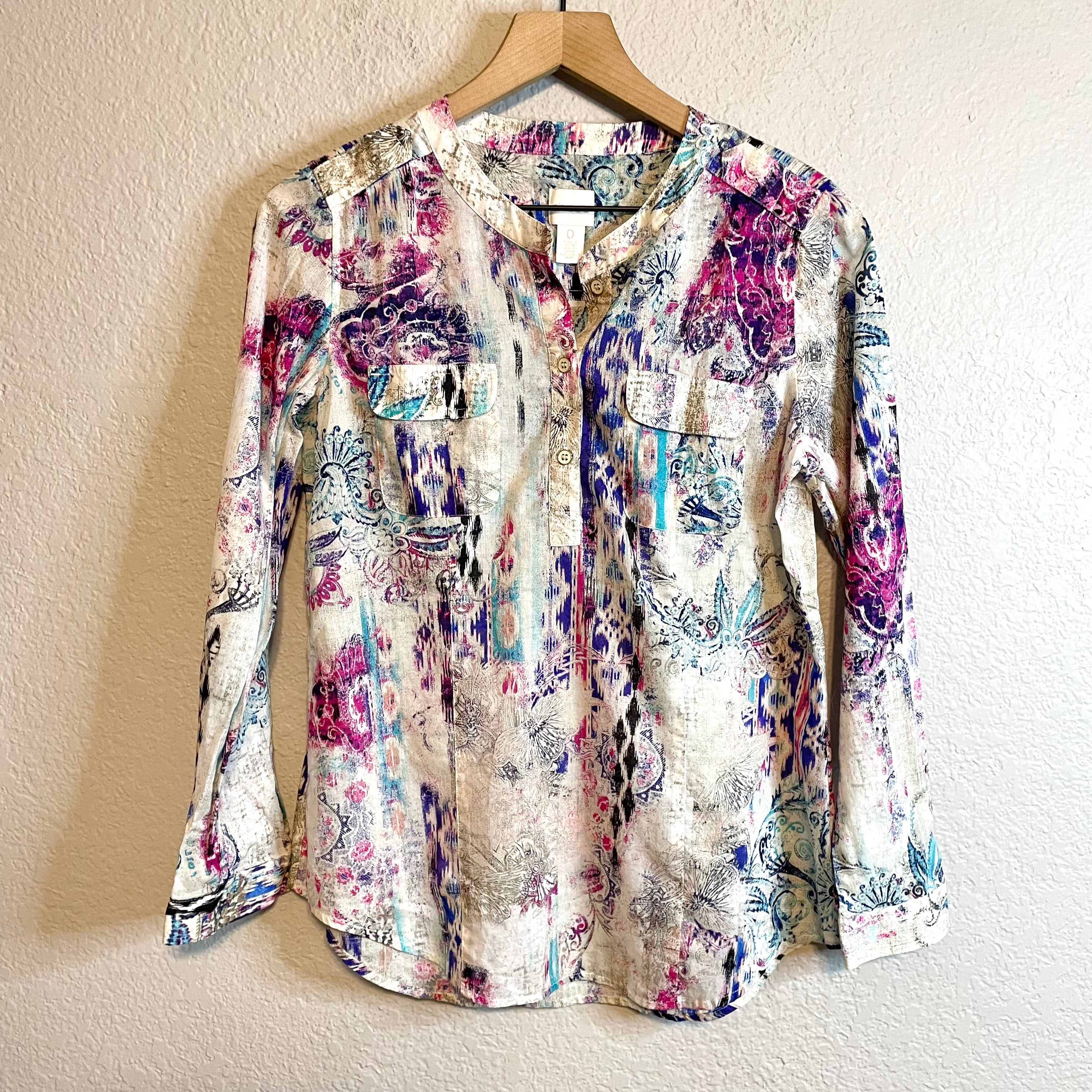 Abstract Popover Blouse