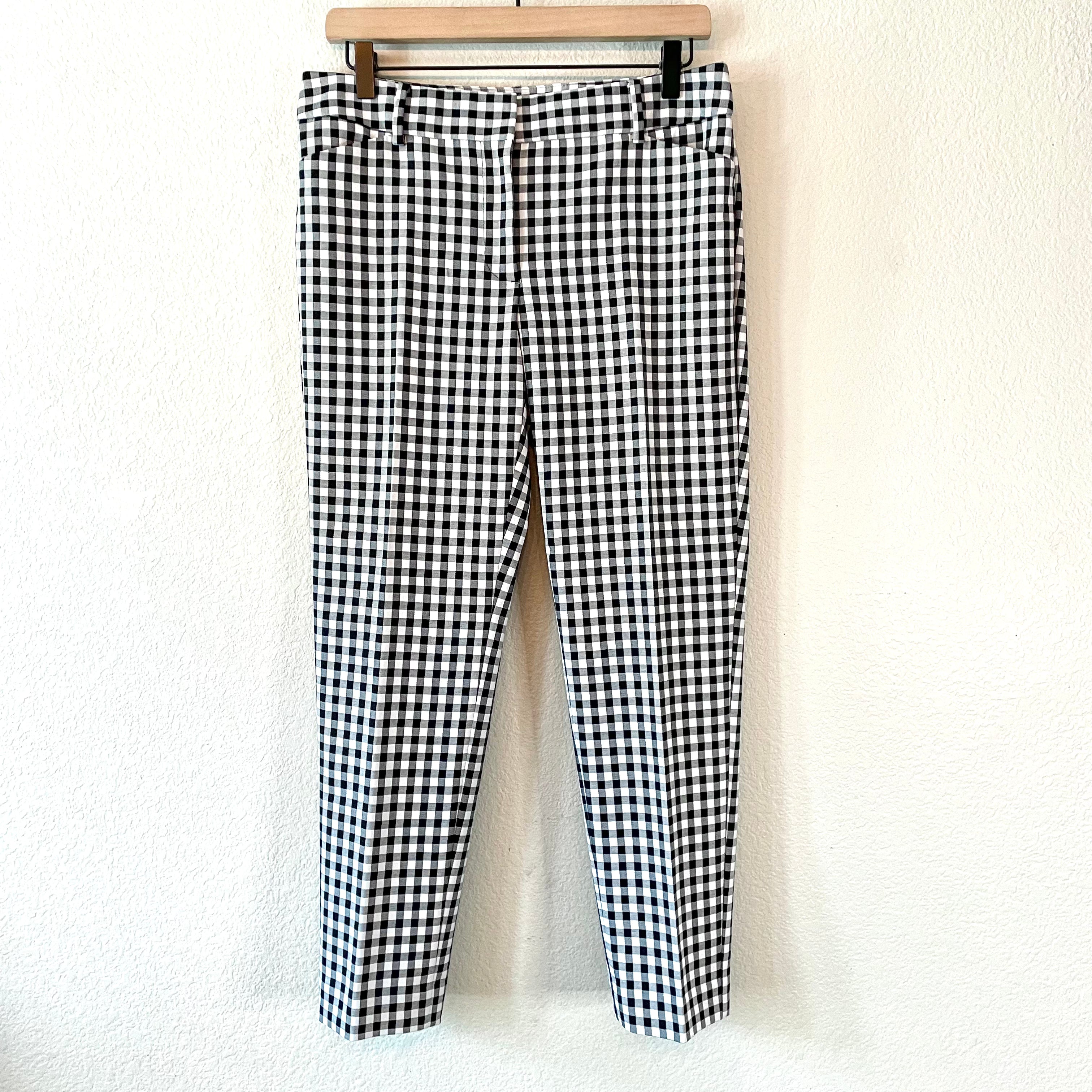 Gingham Ankle Dress Pants