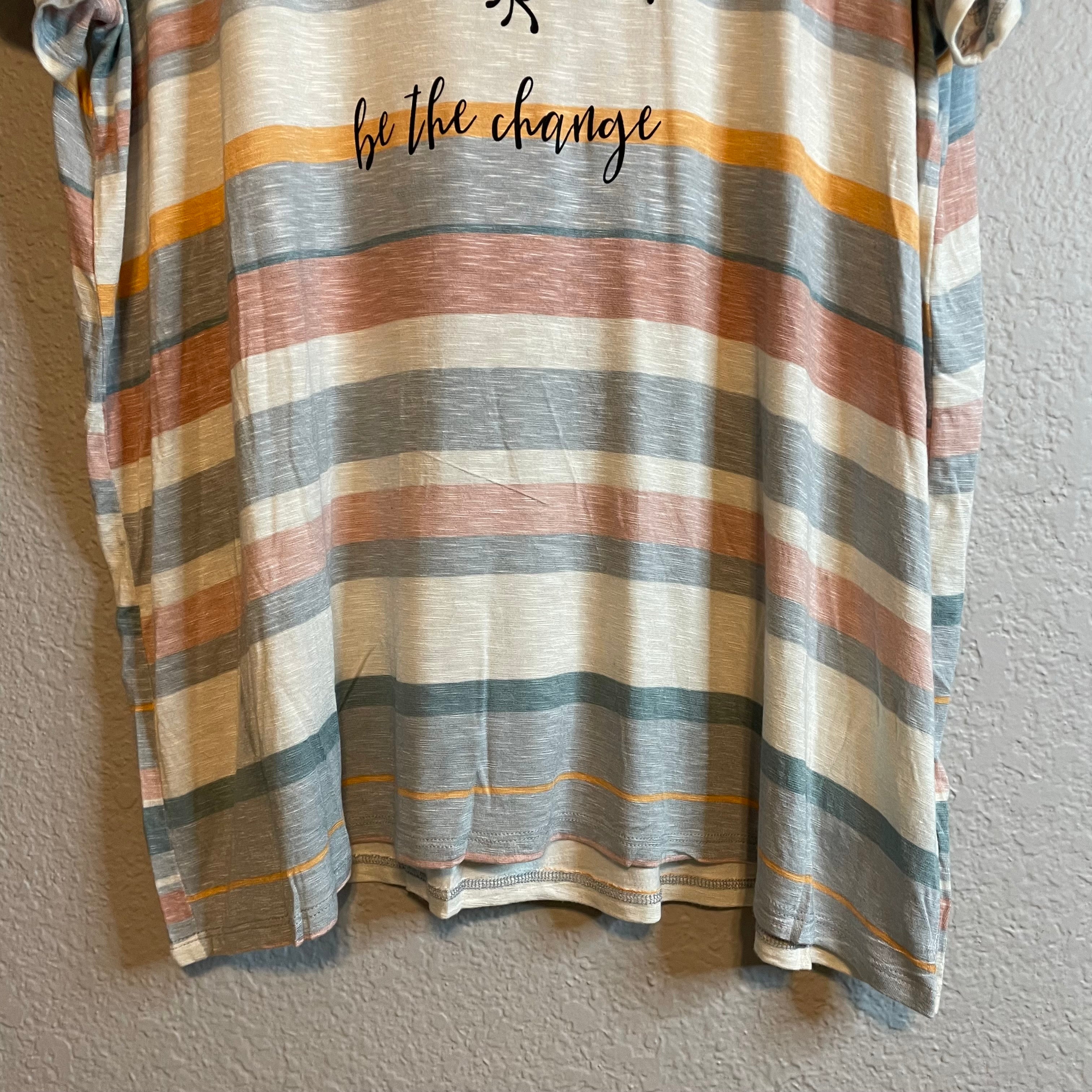 Be The Change Striped Top