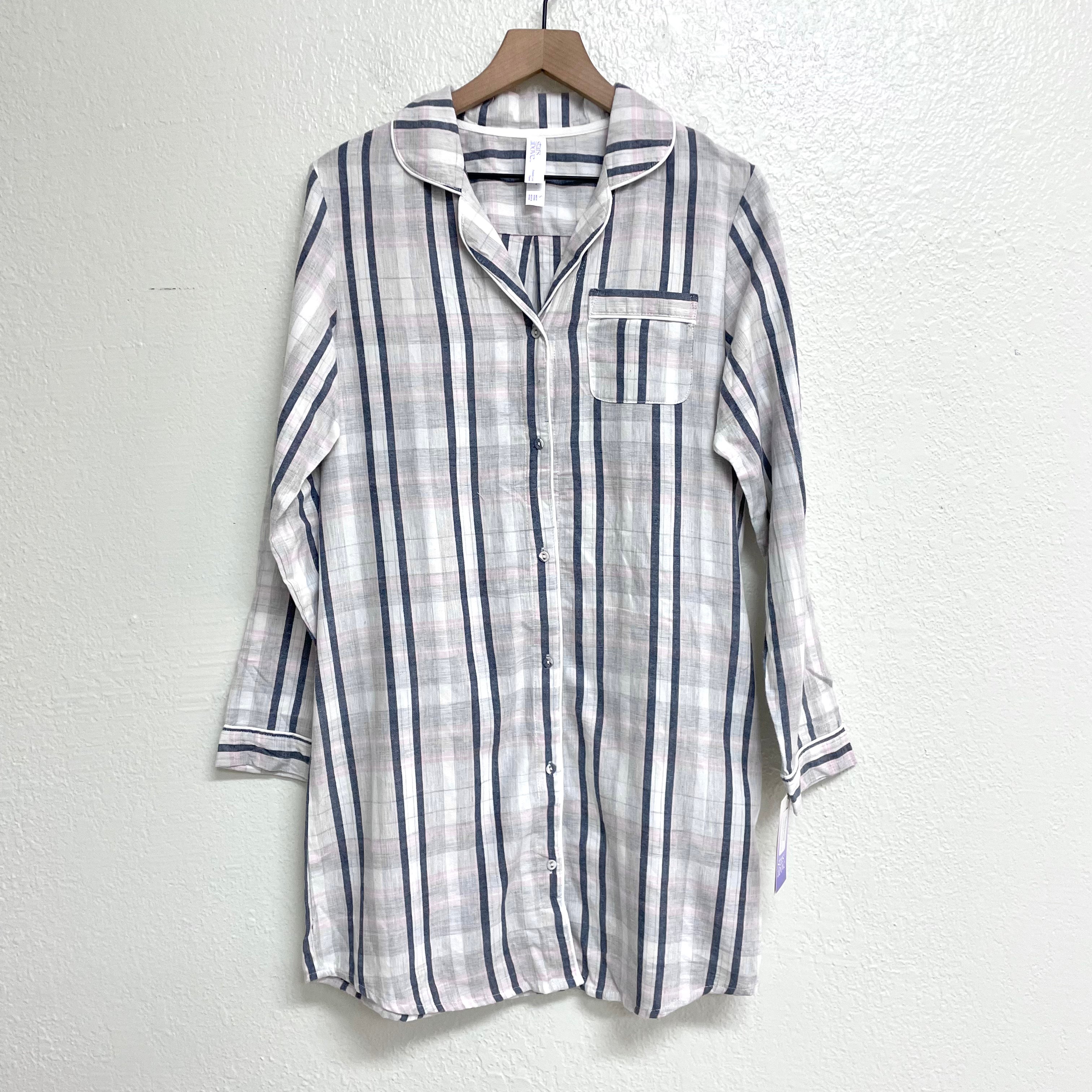 Plaid Sleep Shirt Dress