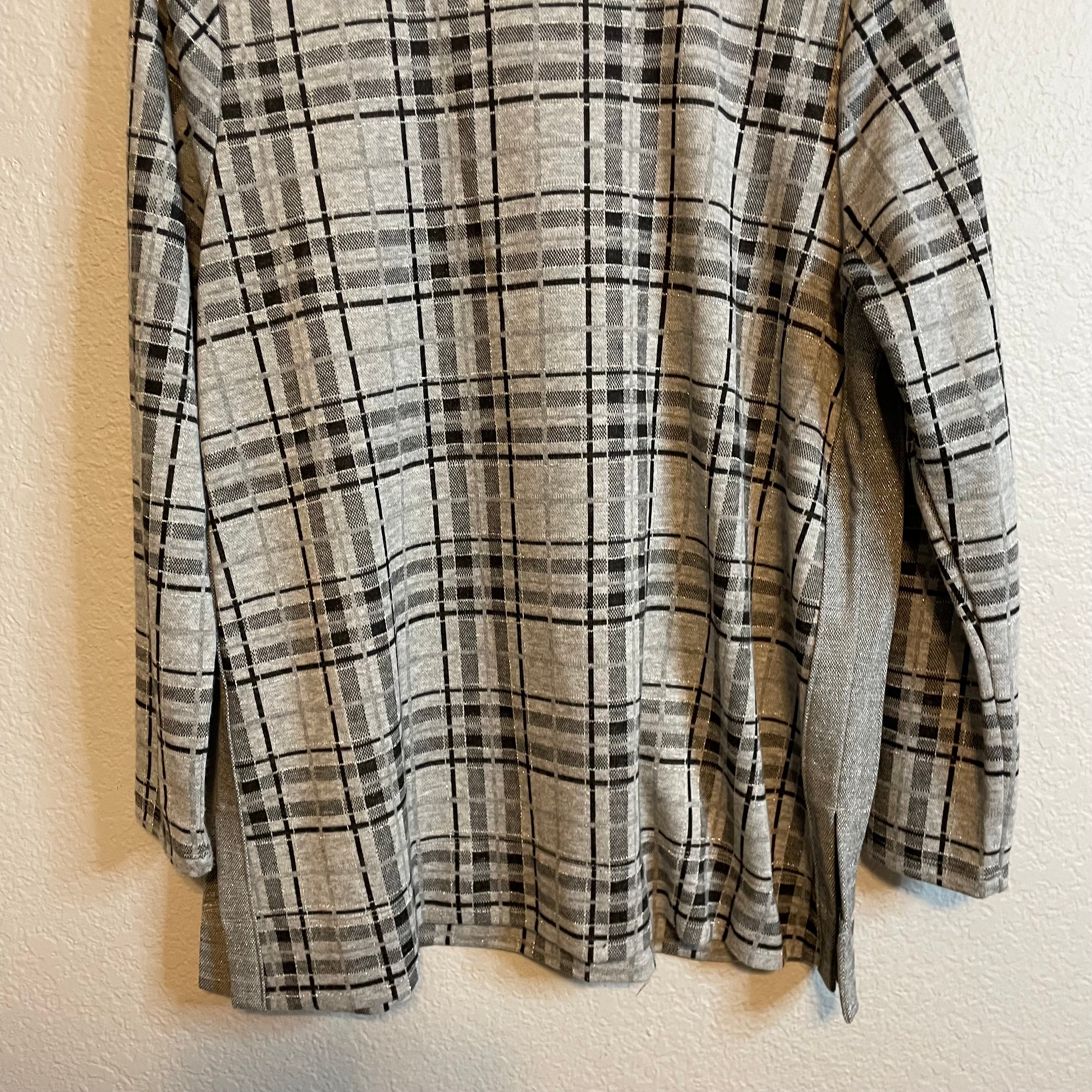 Plaid Long Sleeve Tunic