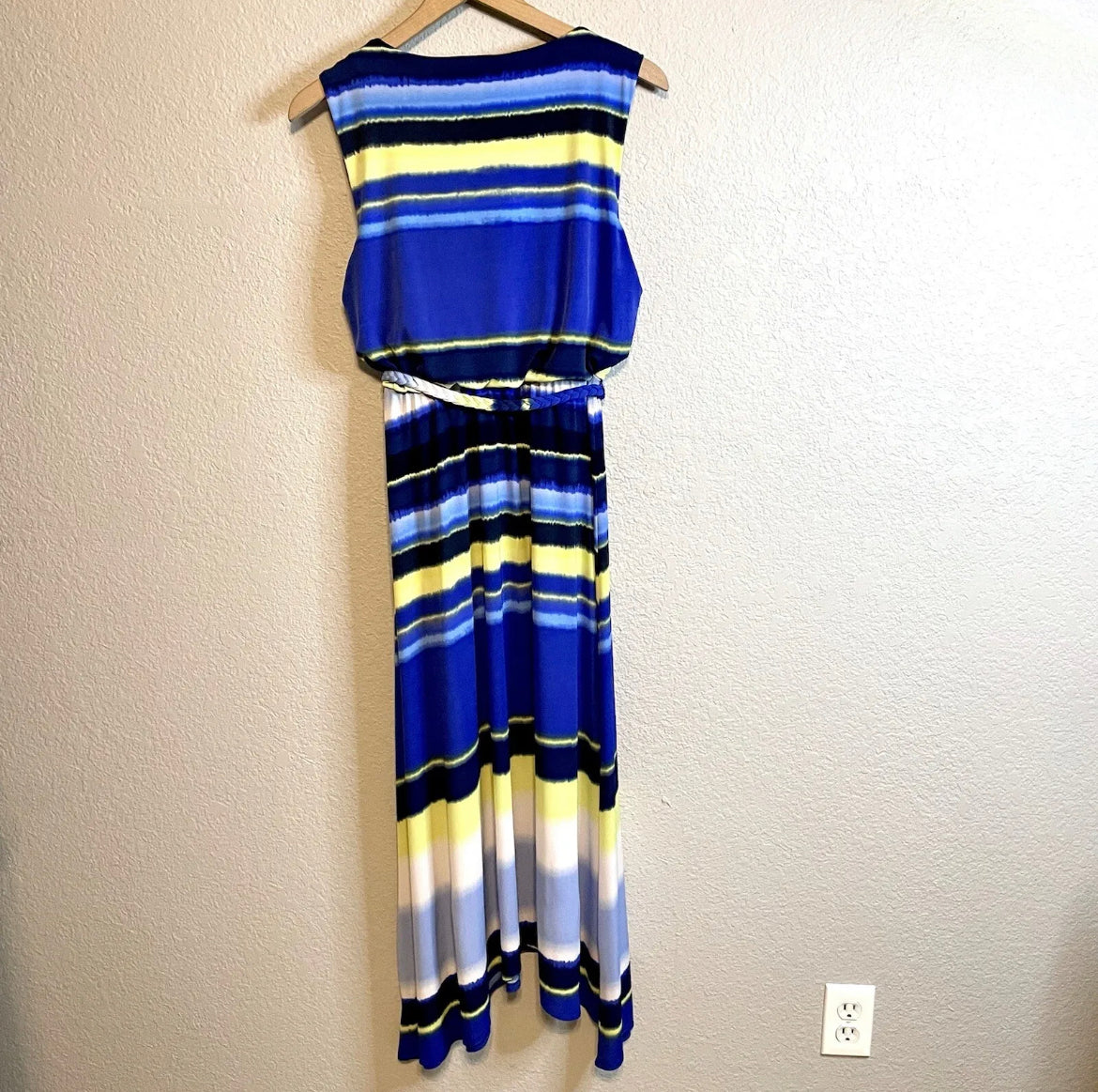 Striped Sleeveless Midi Dress