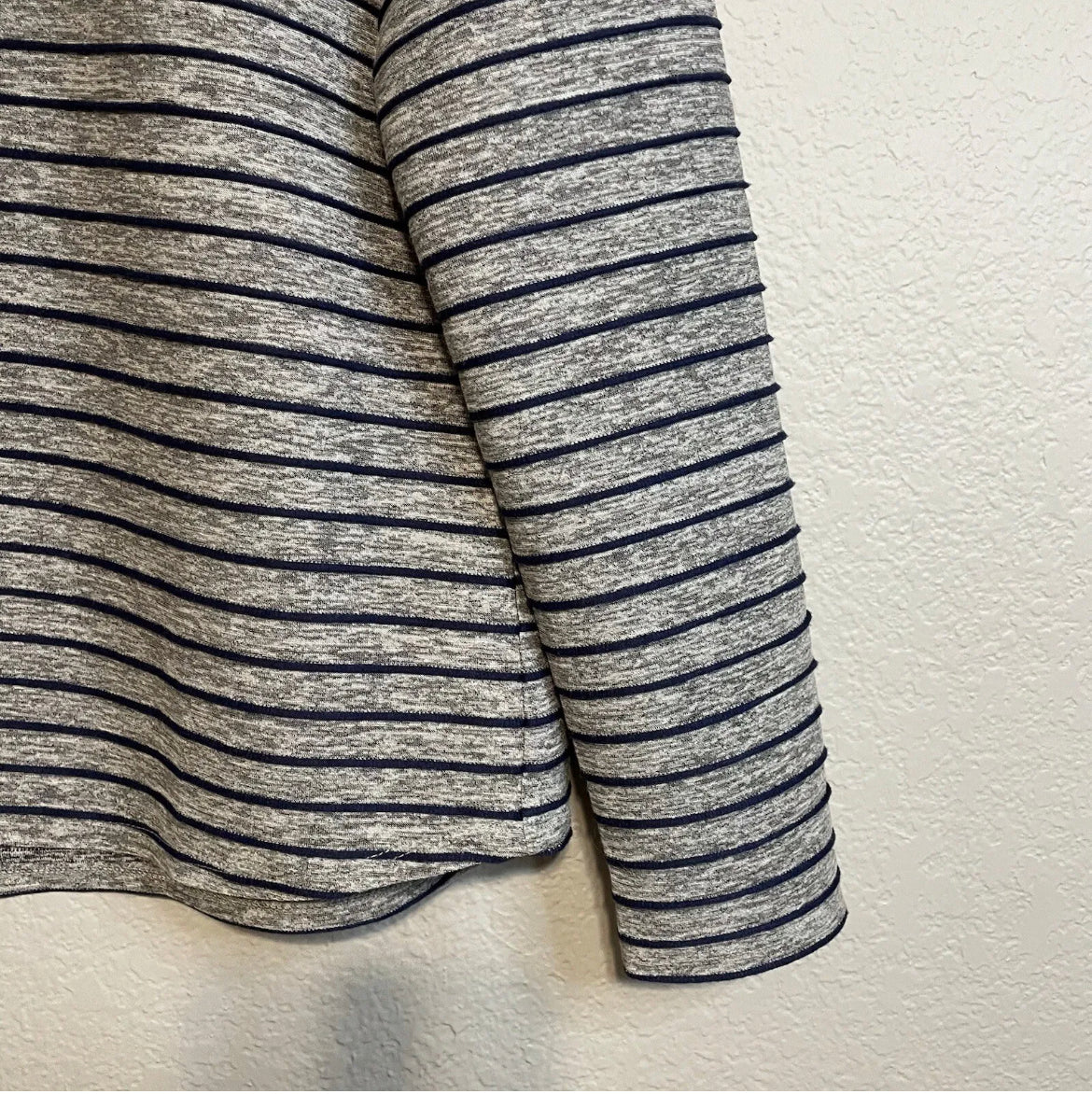 Raised Striped Long Sleeve Top